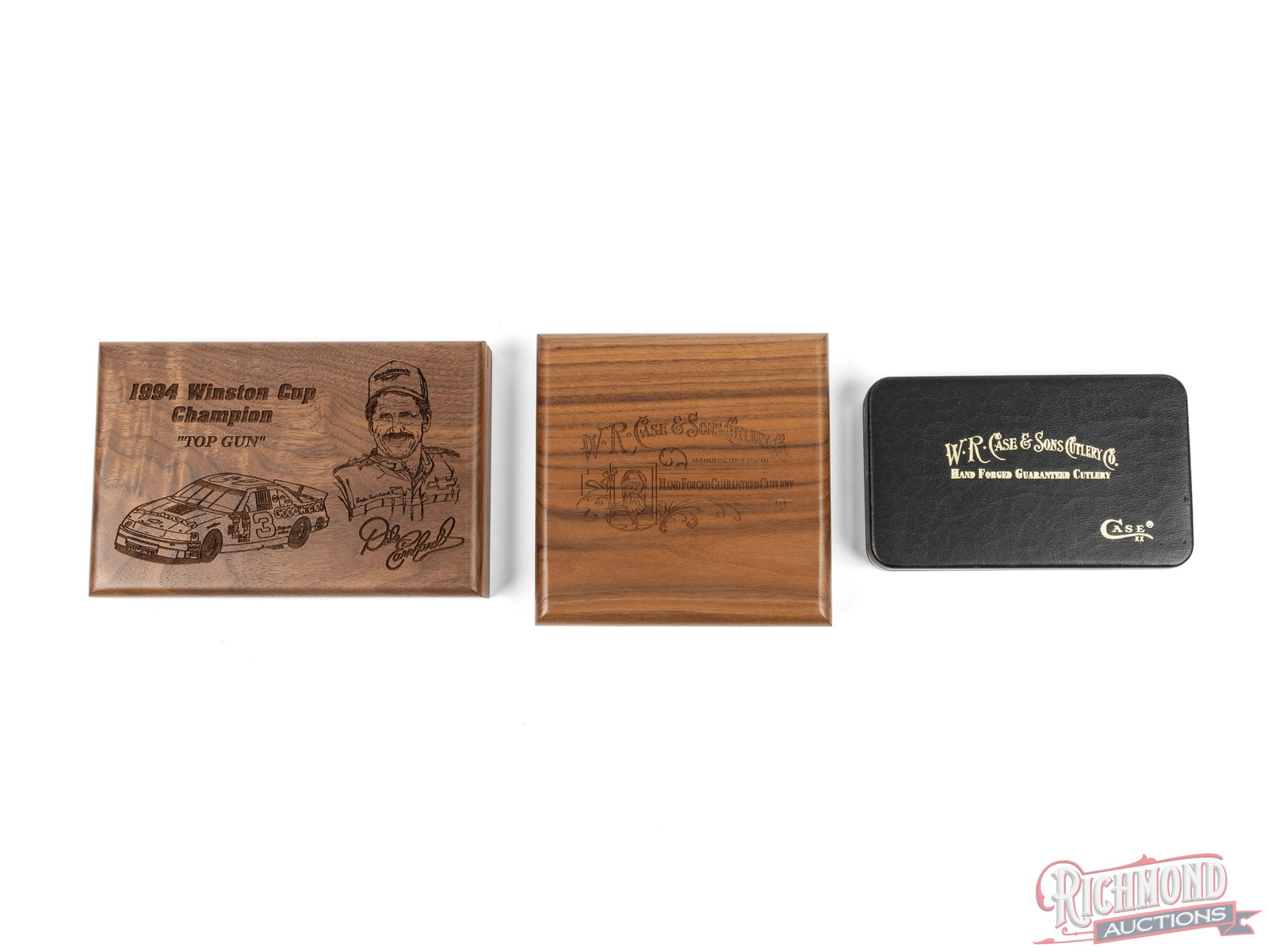 Three Case XX Dale Earnhardt Commemorative Collector Folder Knives in Original Cases - 2