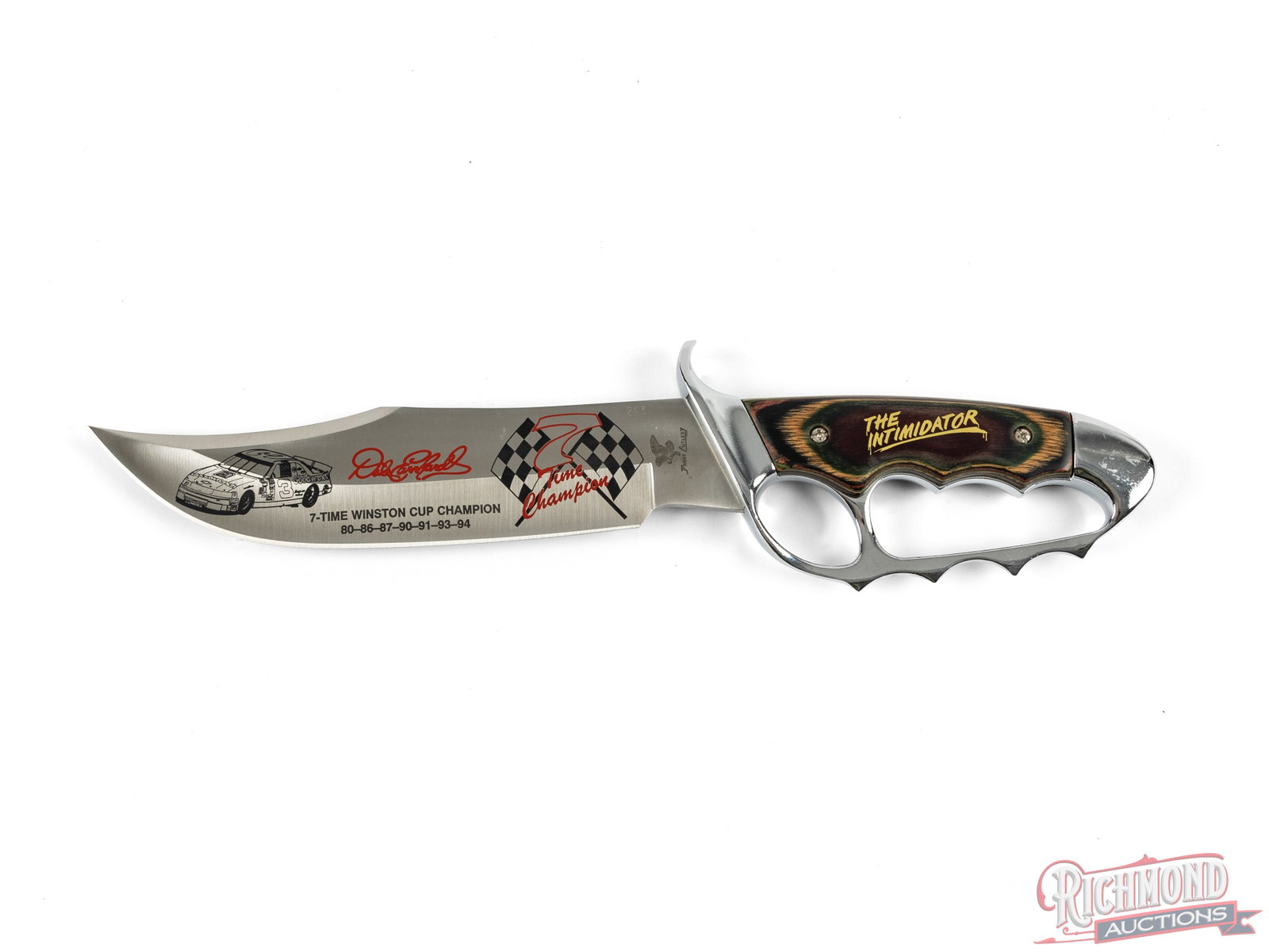 Dale Earnhardt Frost Cutlery Nascar Winston Cup Champion Fixed Blade Knife With Display - 3