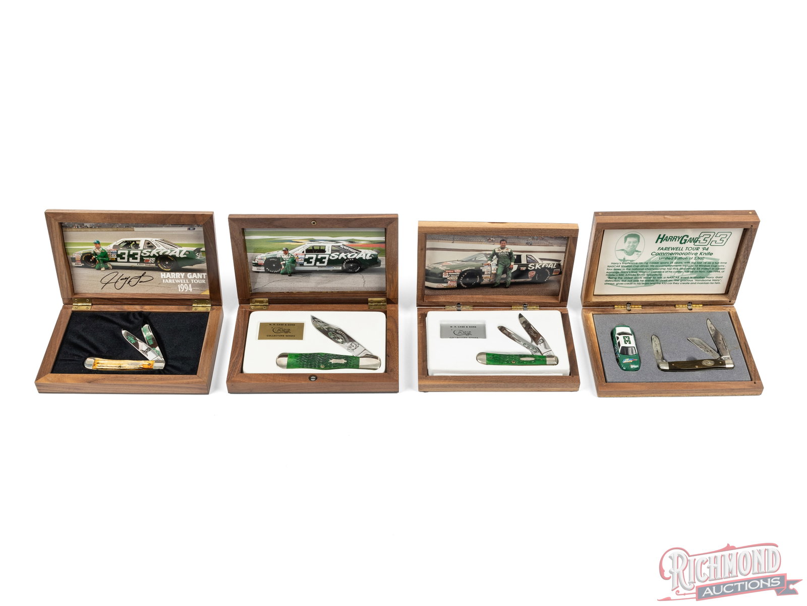 Four Harry Gant Nascar Commemorative Folder Knives Includes Three Case XX & One Schrade (1 of 2)