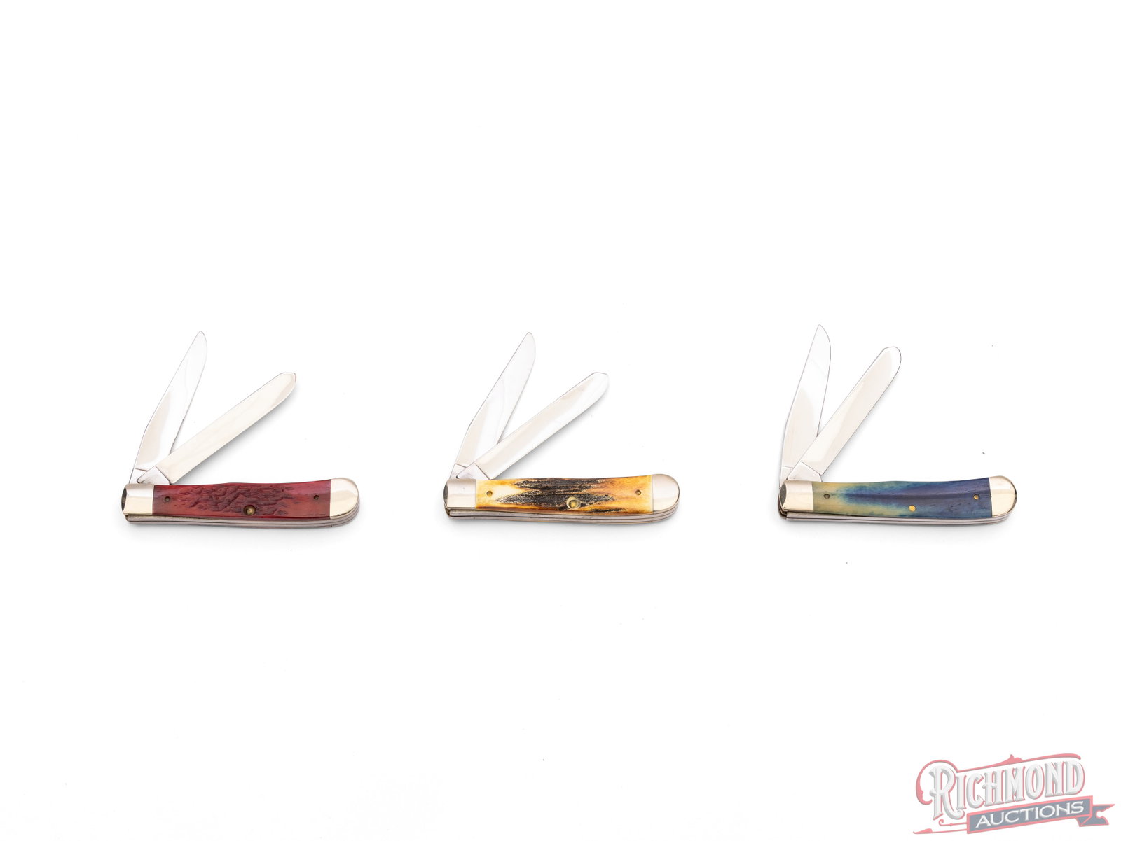 Three Case XX Trapper Folder Knives Commemorative Nascar Legends Limited Edition - 3
