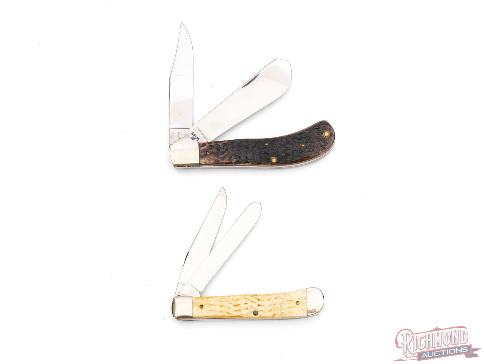 Two Case XX Bone Handle Knives Ernie Irvan Commemoratives in Original Cases - 3