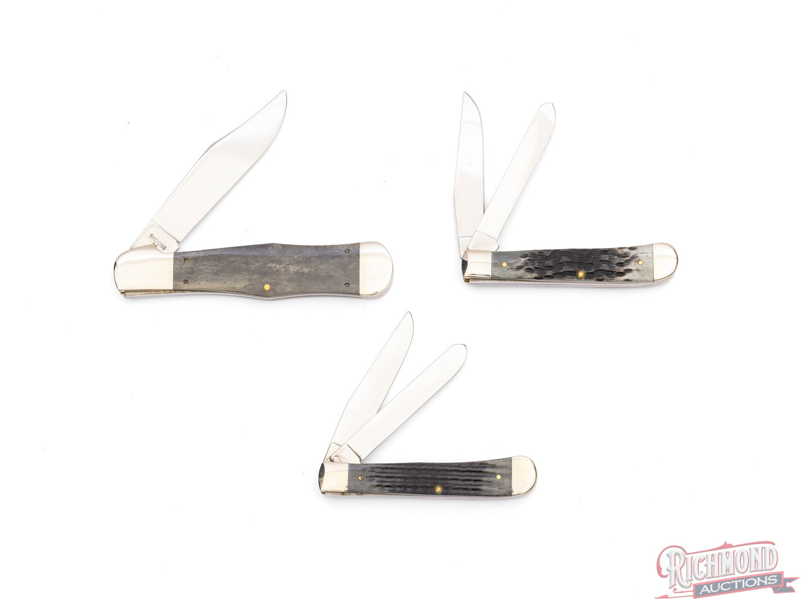 Three Case XX Dale Earnhardt Commemorative Folder Knives in Original Cases - 3