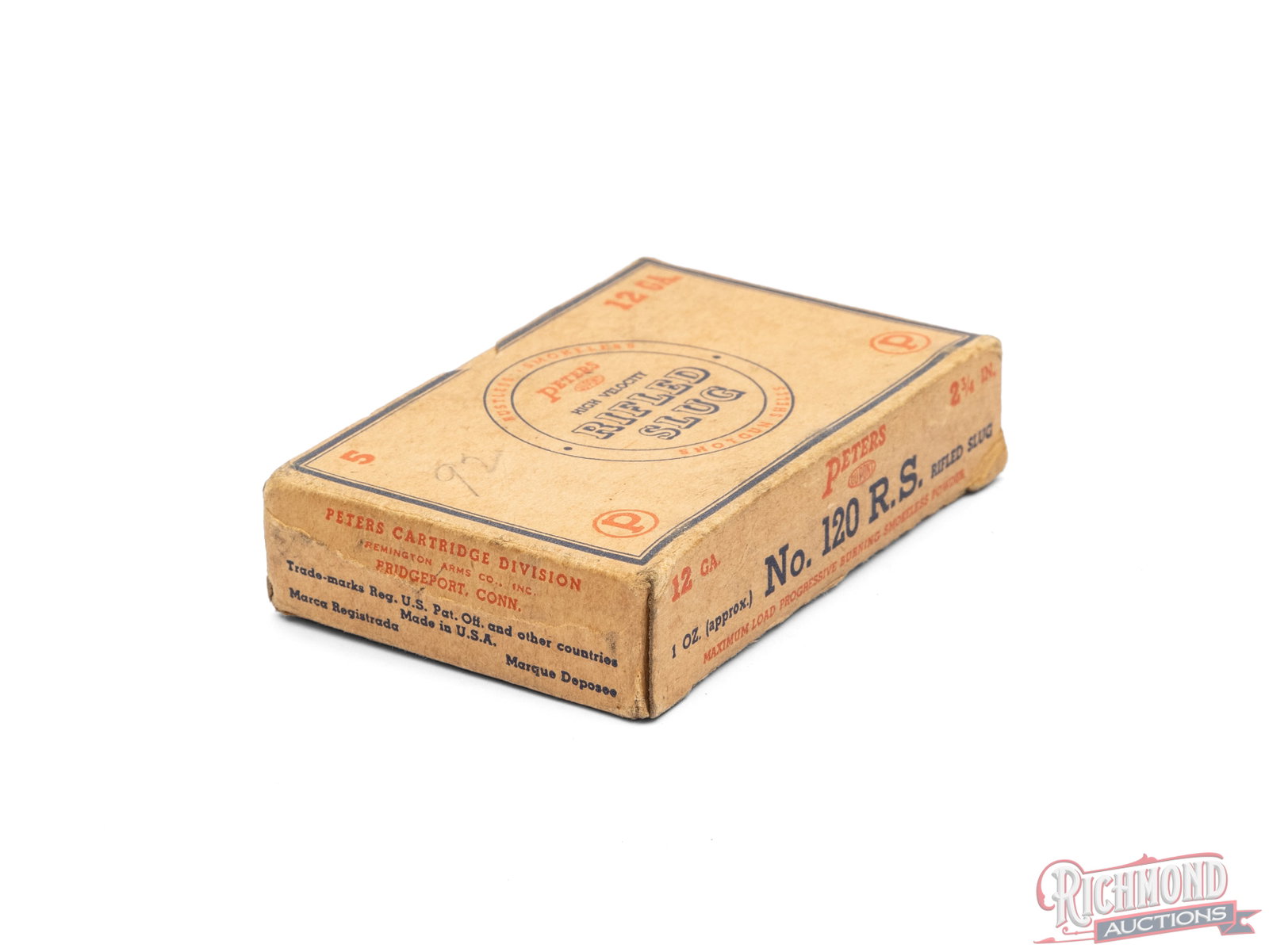 Full 5 count Box of Peters 12 Gauge Rifles Slug Shotgun Shells - 2