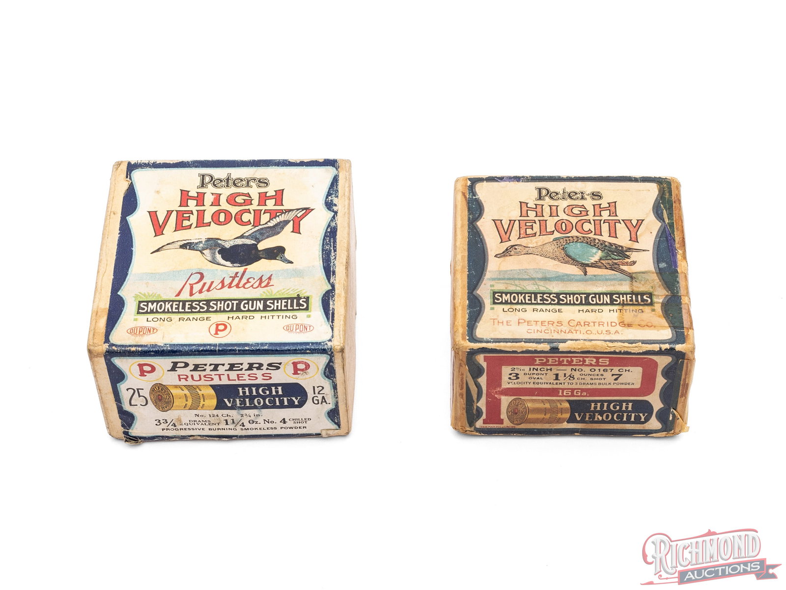 Two Peters High Velocity 12 and 16 Gauge Smokeless Shot Gun Shell Collectors Boxes (1 of 2)
