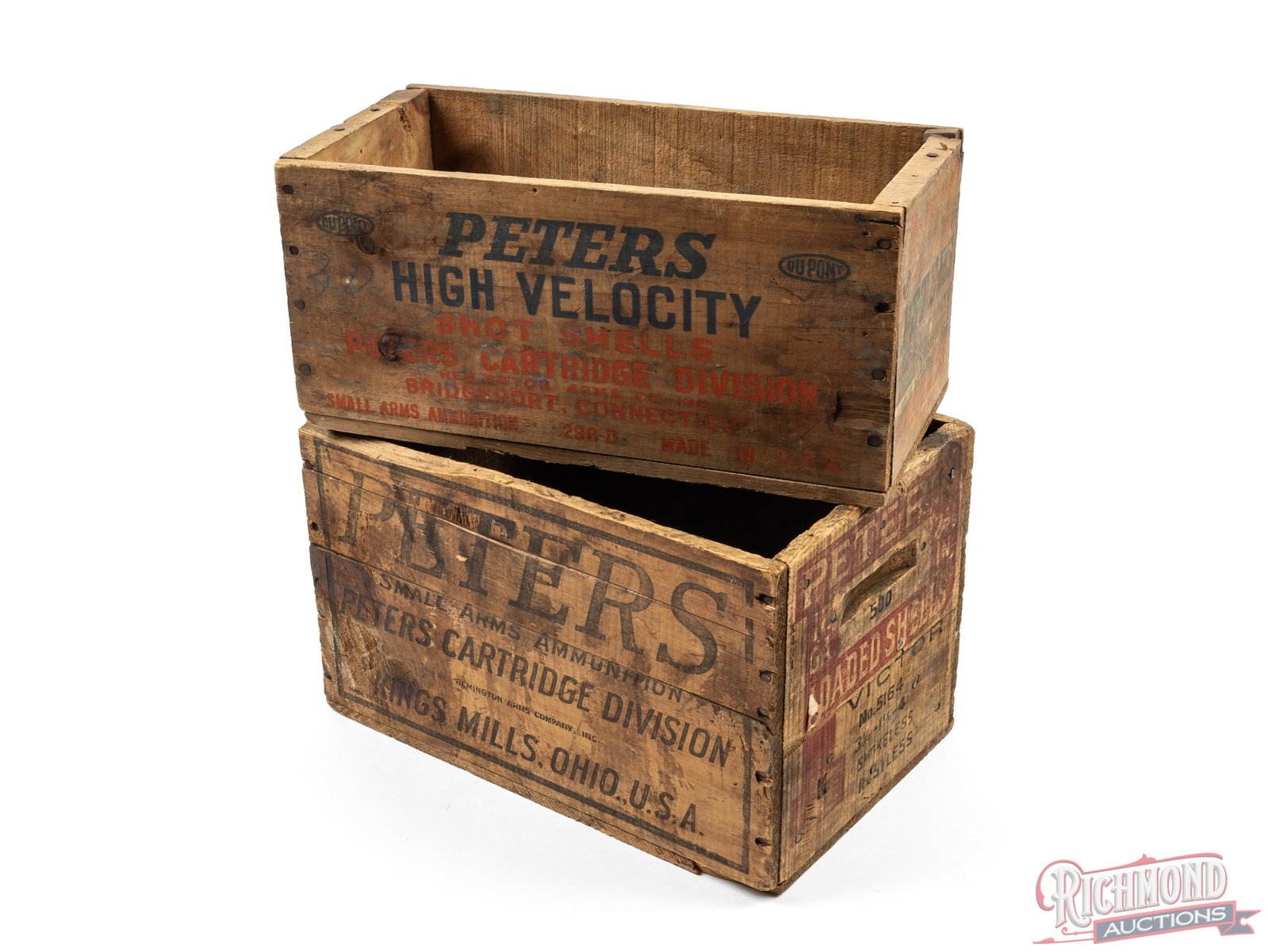 Two Peter's Victor And High Velocity Wooden Shotshell Box Crates (1 of 2)