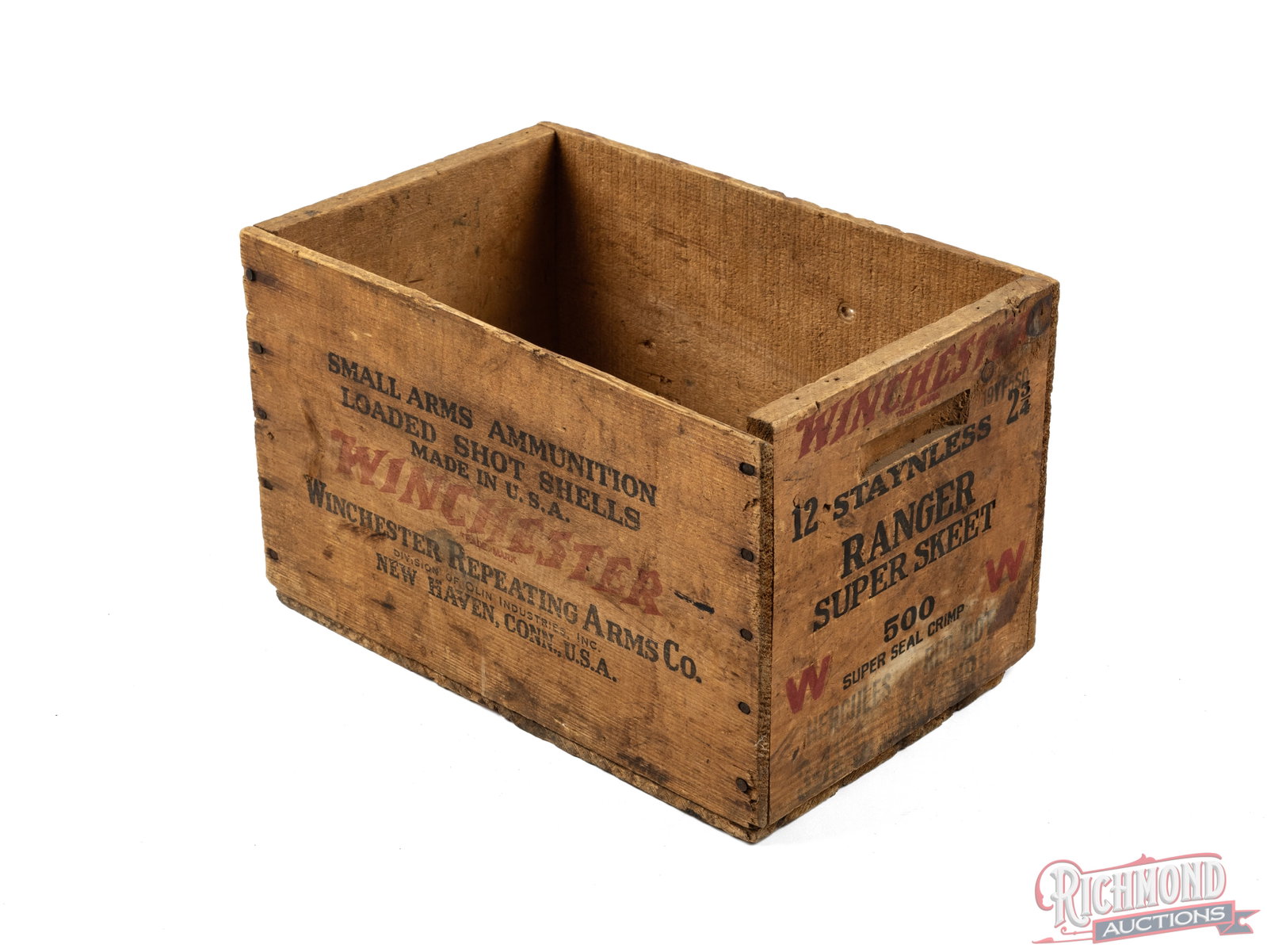 Winchester Wooden 12 Gauge Ranger Super Skeet Shot Shell Crate - 2