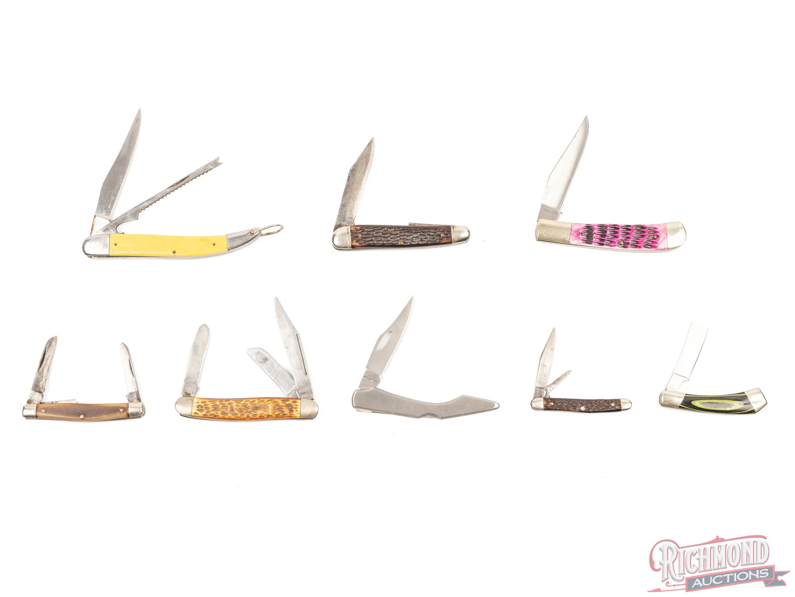 Lot of 8 Assorted Pocket Folder Knives Includes Boker, Klein, Schrade, Frost & Taylor Cutlery - 2