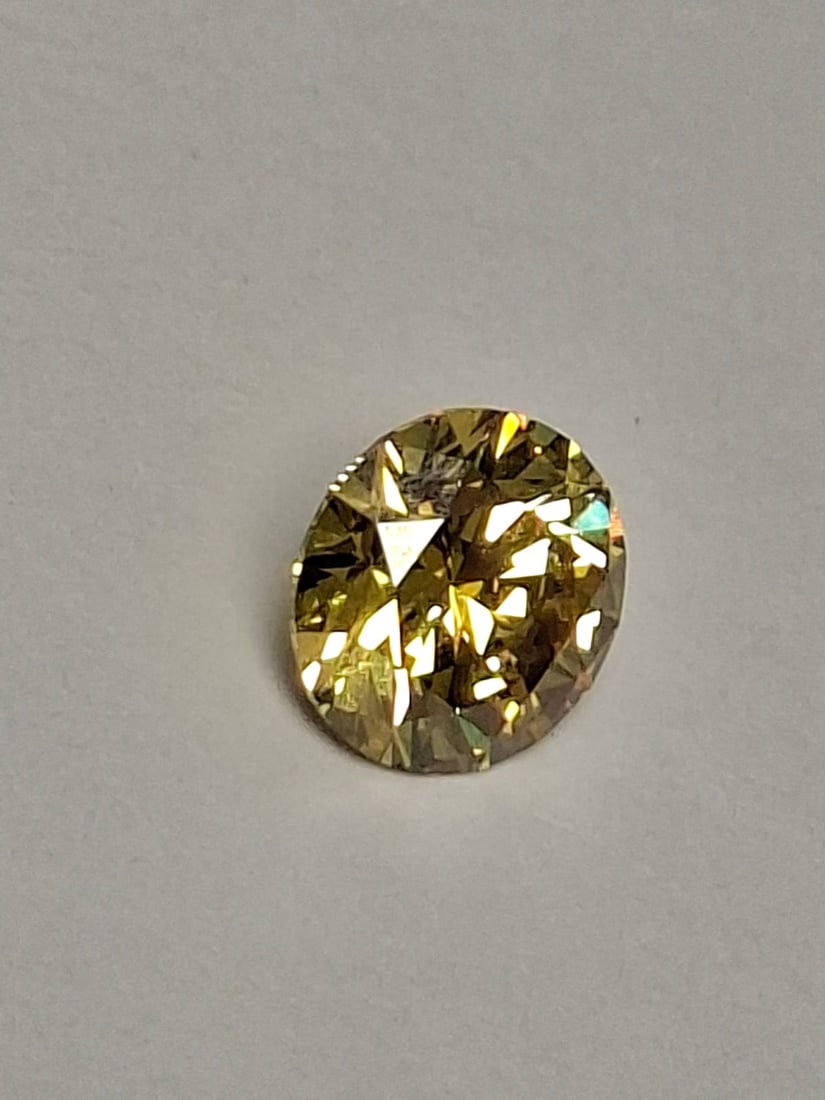 1.02 Carat Natural Fancy Deep Yellow VS2 Round Brilliant Diamond - GIA Certified - 5