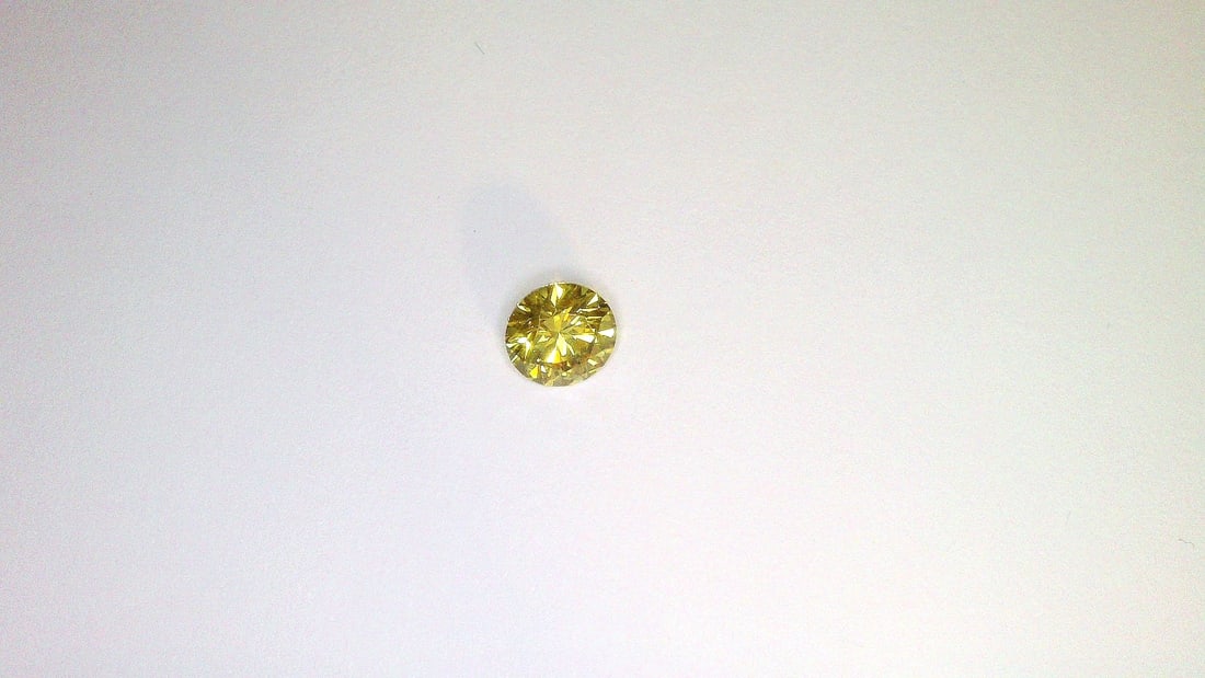 1.02 Carat Natural Fancy Deep Yellow VS2 Round Brilliant Diamond - GIA Certified - 6