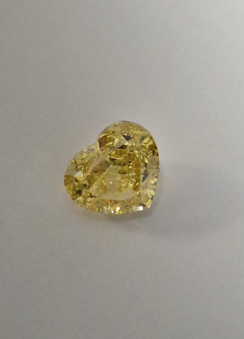 3.00 CT Heart Modified Brilliant Fancy Brownish Yellow Diamond - VS2 - GIA Certified - 3