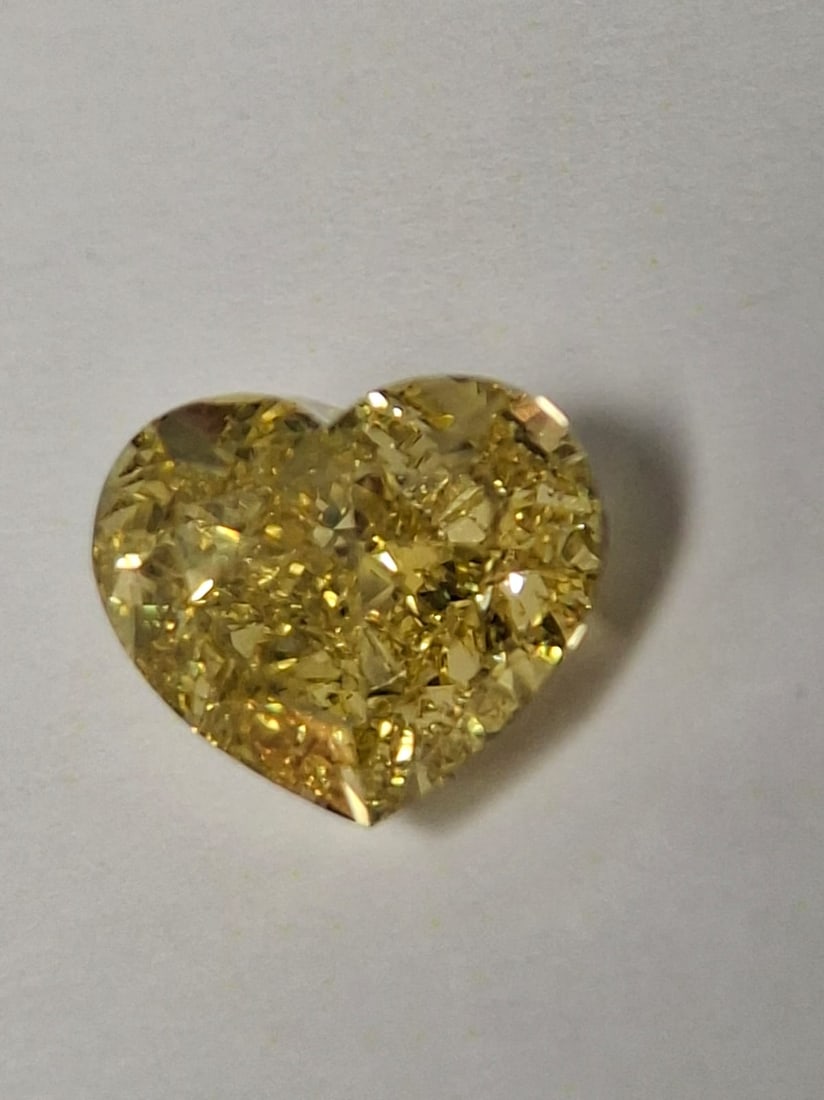 3.00 CT Heart Modified Brilliant Fancy Brownish Yellow Diamond - VS2 - GIA Certified - 4