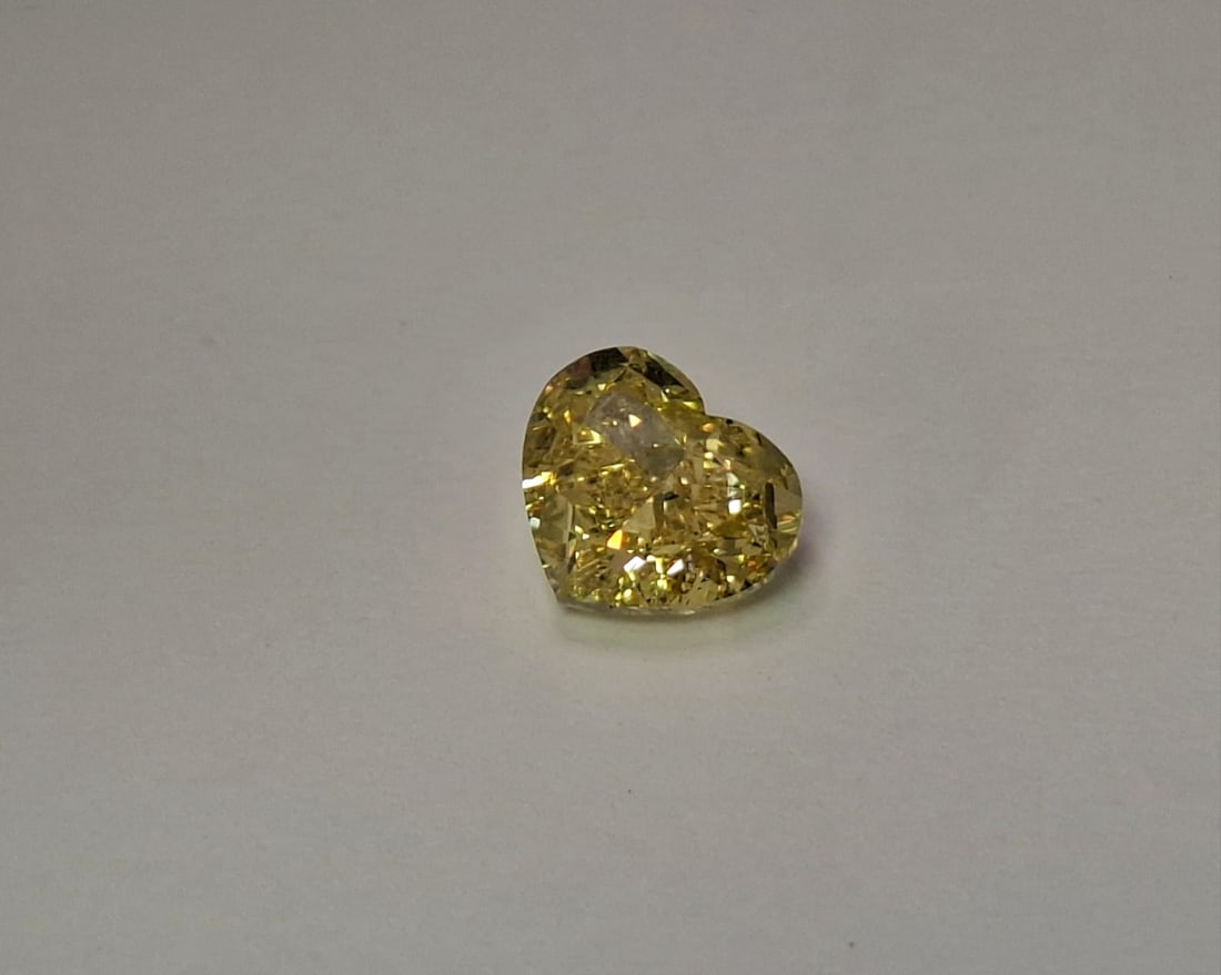 3.00 CT Heart Modified Brilliant Fancy Brownish Yellow Diamond - VS2 - GIA Certified - 5
