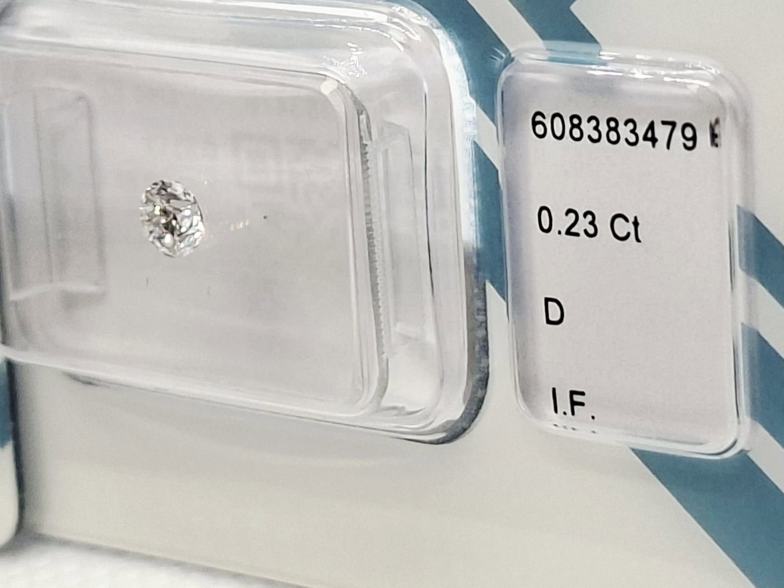 0.46 CTW Pair Round Brilliant Diamonds (0.23 CT Each) -D Color-Internally Flawless (IF)- IGI Cer. - 7