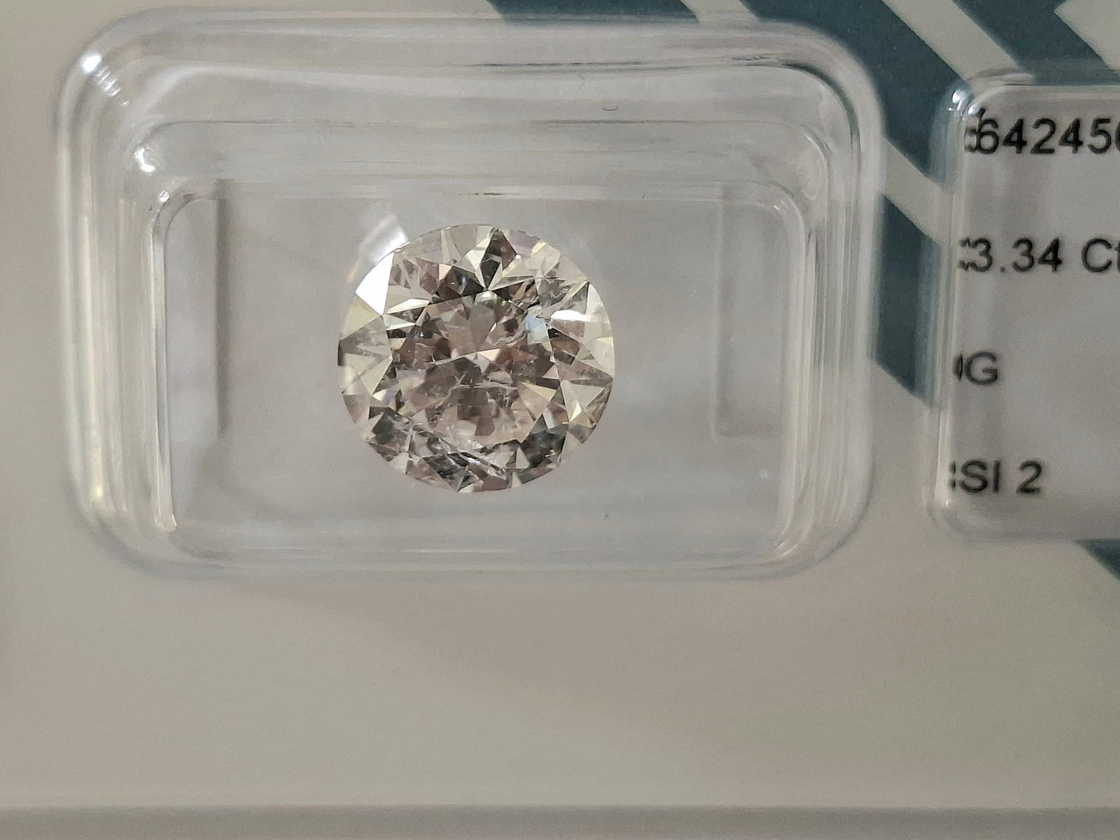 3.34 CT Round Brilliant Natural Diamond - G Color - SI2 Clarity - Triple Excellent - IGI Certified ( (1 of 9)