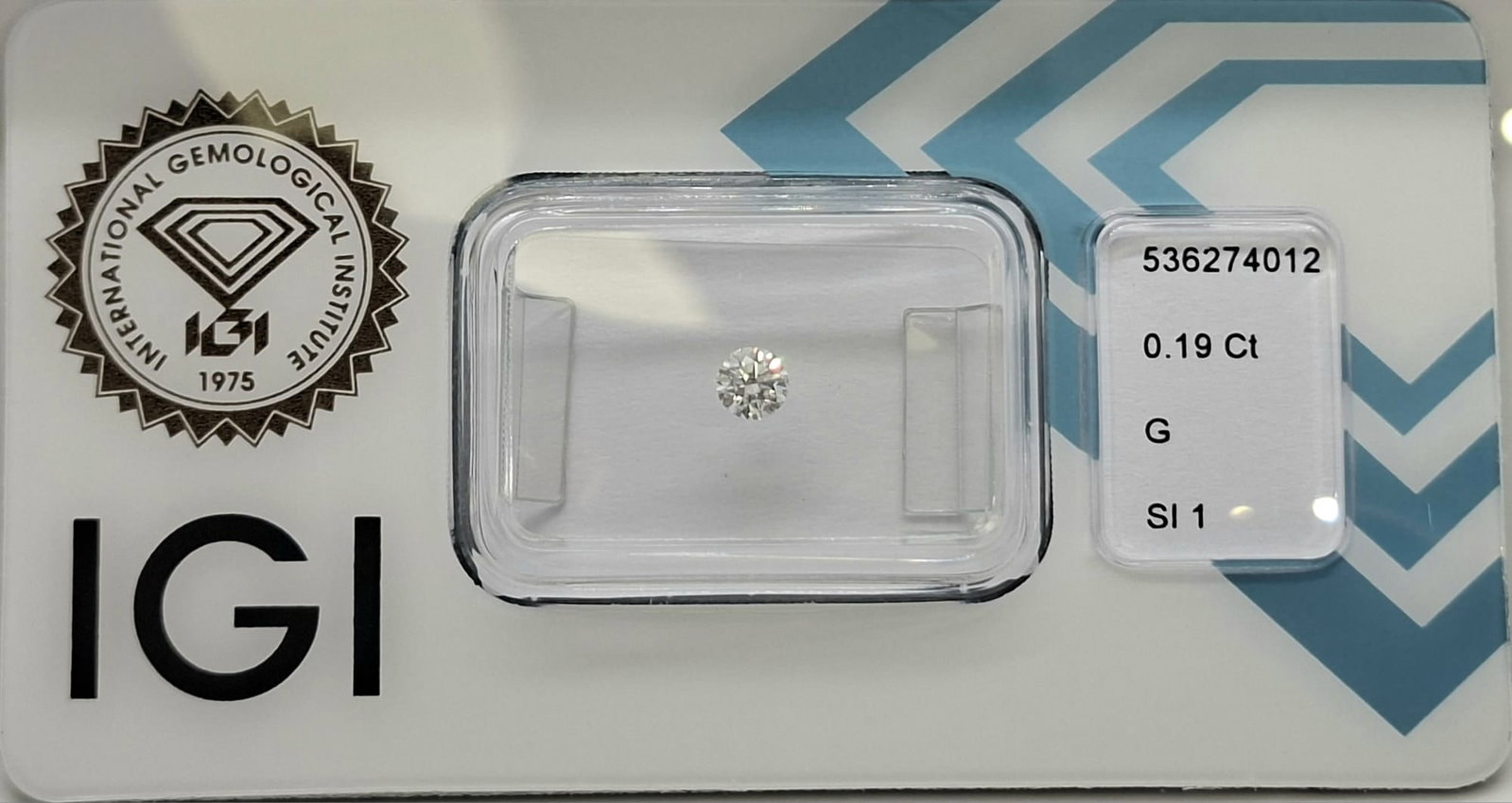 0.57 TCW Parcel of 3 Natural Round Brilliant Diamonds G SI1 IGI Certified Sealed - 6