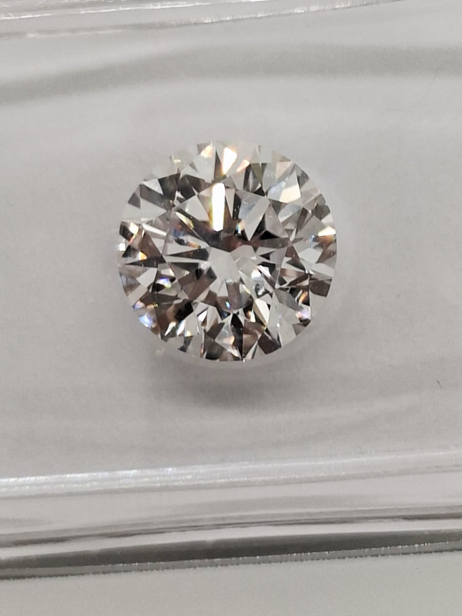 1.53 CT Natural Round Brilliant Diamond E VVS1 Ideal Cut IGI Certified Sealed CertiCard - 4