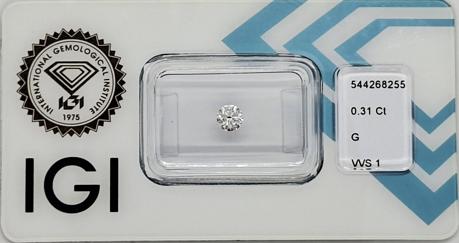 0.31 CT Round Brilliant Diamond G VVS1 IGI Certified: 0.31 CT Natural Round Brilliant Diamond IGI Certified • Ideal Cut • G Color • VVS1 Clarity • Free Shipping Exceptional Sparkle & Precision Cut: A gorgeous 0.31 carat natural