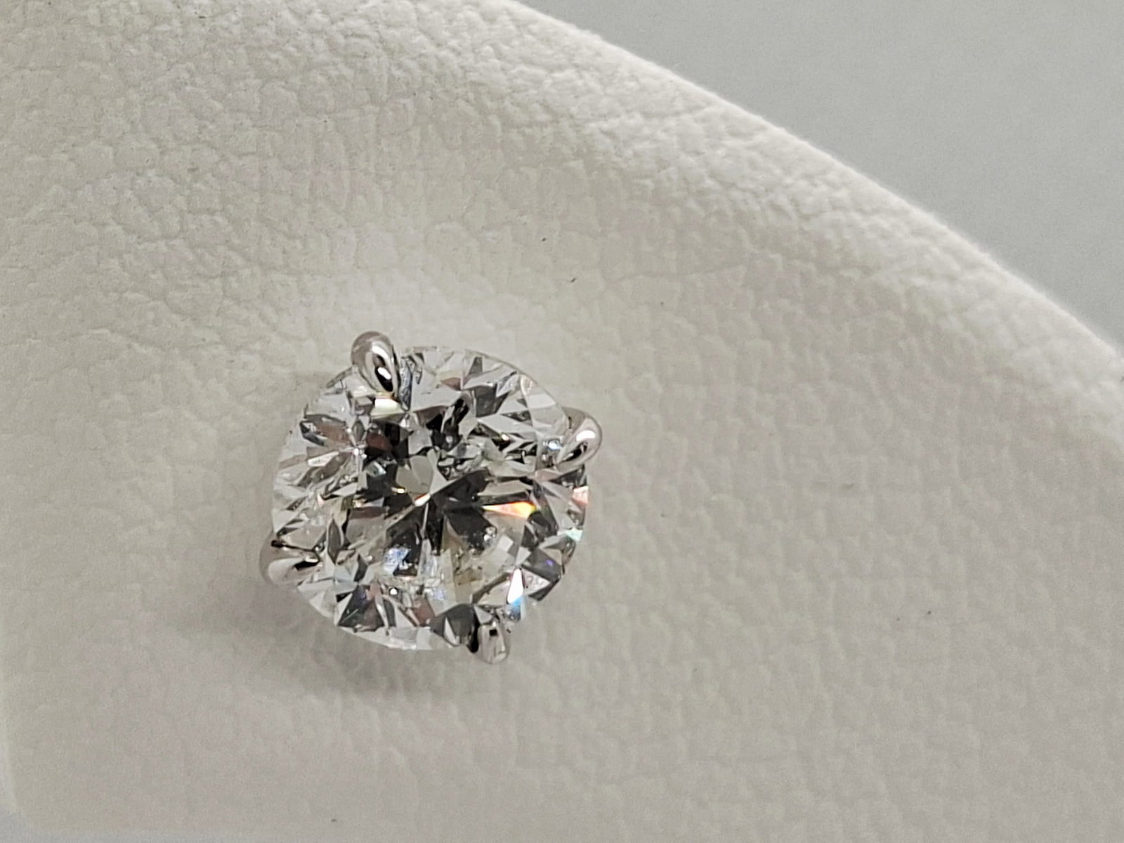 1.40 TW Round Diamond Earrings 14K White Gold E SI2 IGI Certified Studs - 6