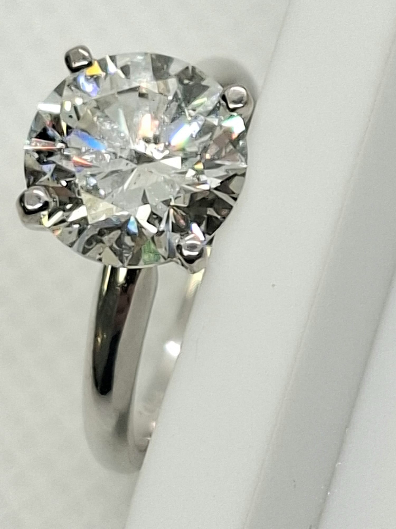 3.05 CT Round Brilliant Natural Diamond Engagement Ring I SI2 Excellent Cut IGI Certified - 4