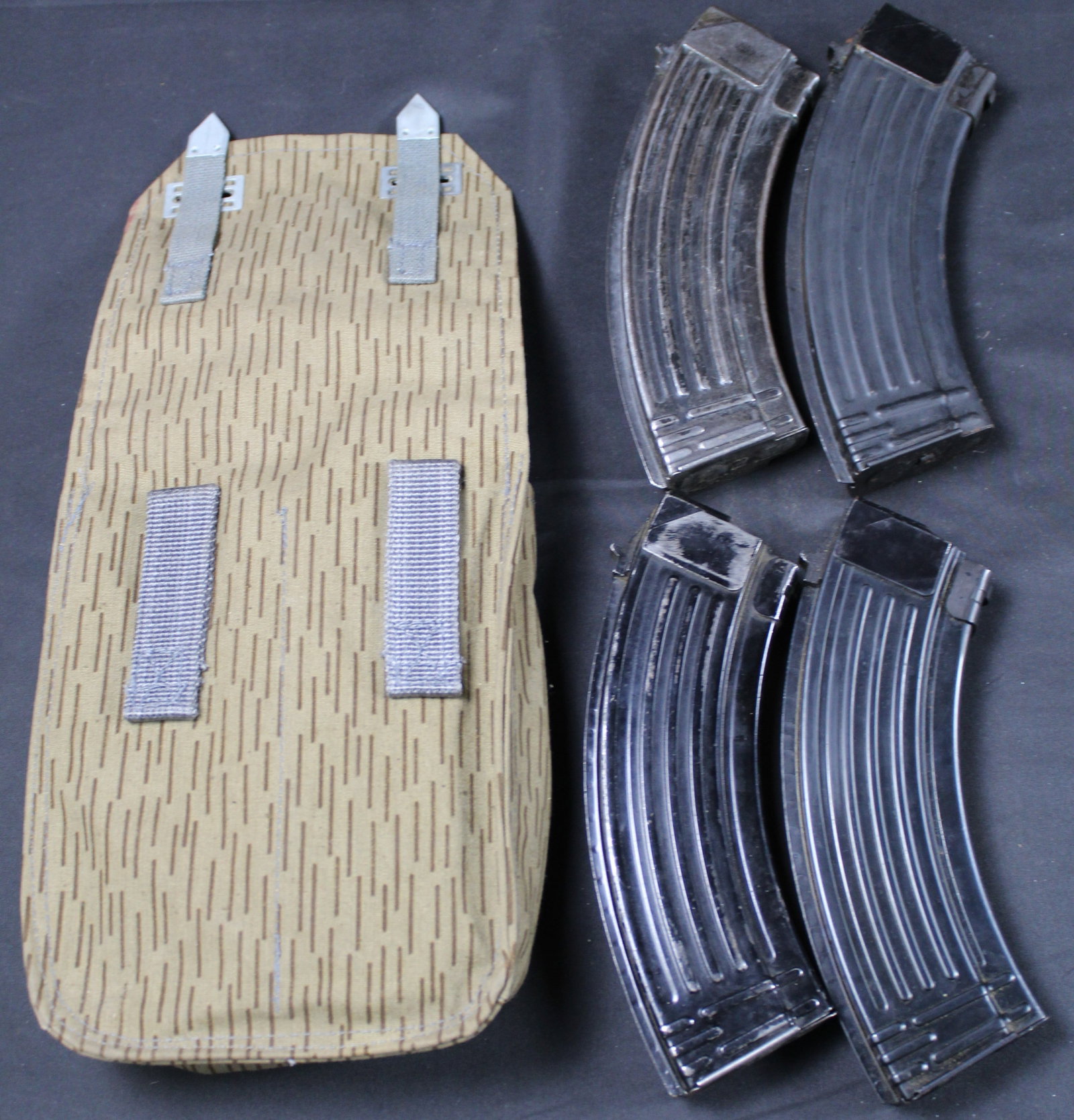 Group Lot: Four 30 Round Magazines for AK-47 7.62x39 with Eastern German Pouch (HRR) - 2