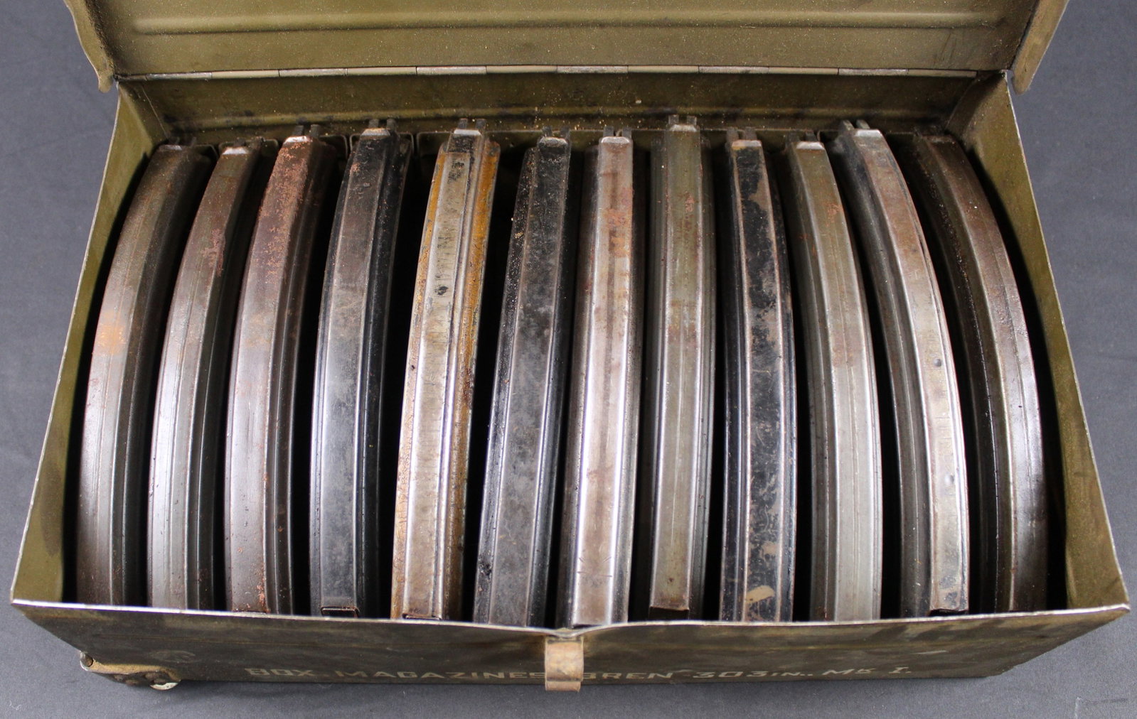 Bren MkII Magazine Transport Case Full of 12 Magazines .303 British (FMI) - 2