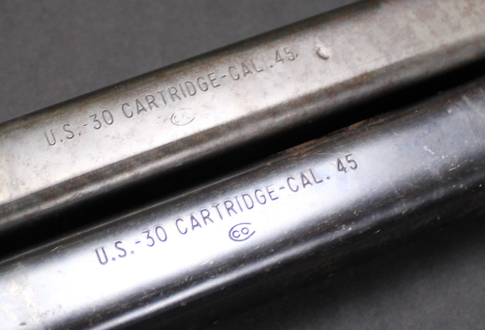 Two USGI 30 Round Thompson Model 1928 "Tommy Gun" Magazines in .45ACP (FMI) - 2
