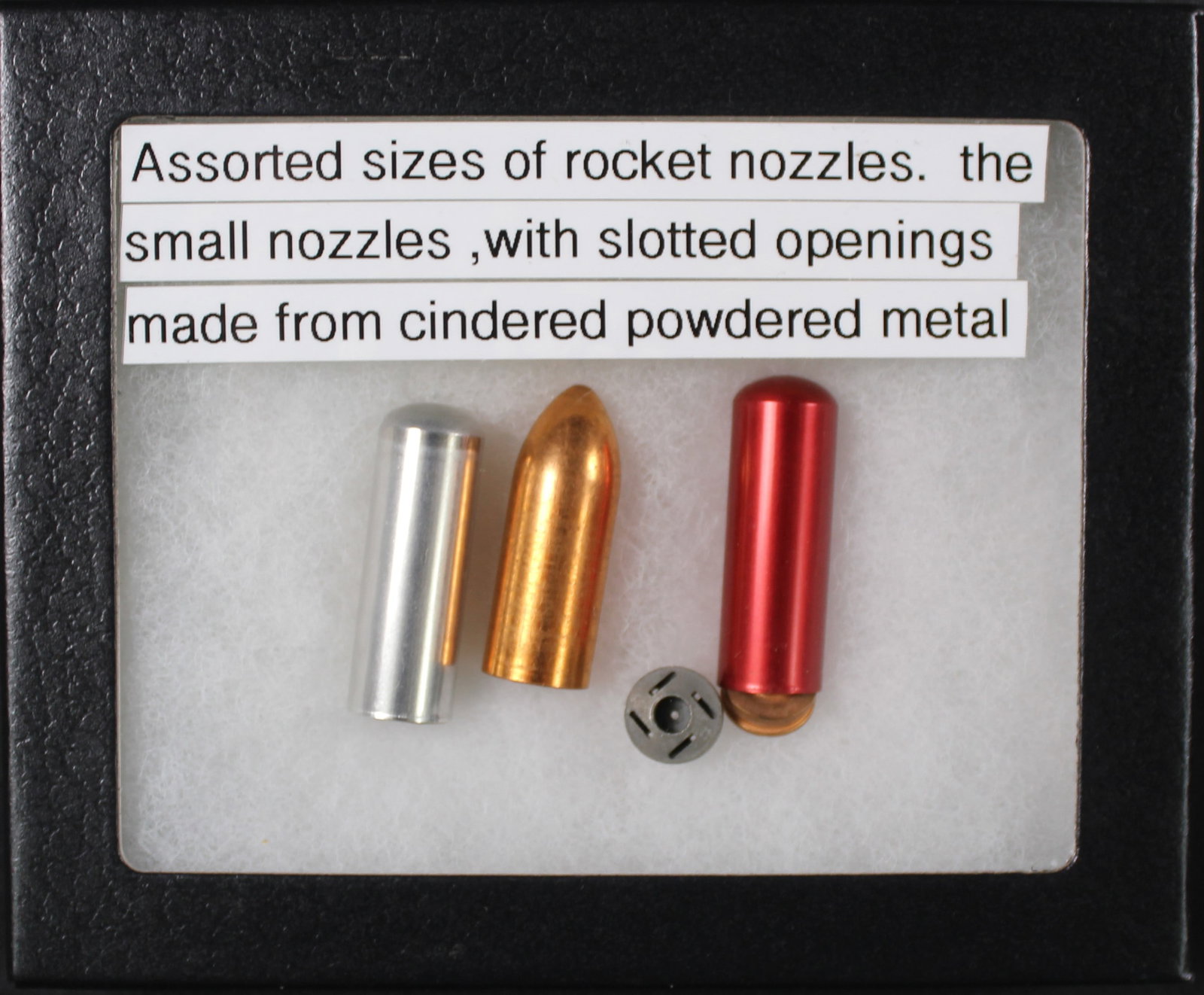 Group Lot of MB Associates Miniature Rocket Nozzles: Estimated shipping parcel size (LxWxH) 10 inches x 6 inches x 4 inches. Please note, shipping estimates are provided for LiveShipping calculations only and may vary based on weight and location. The