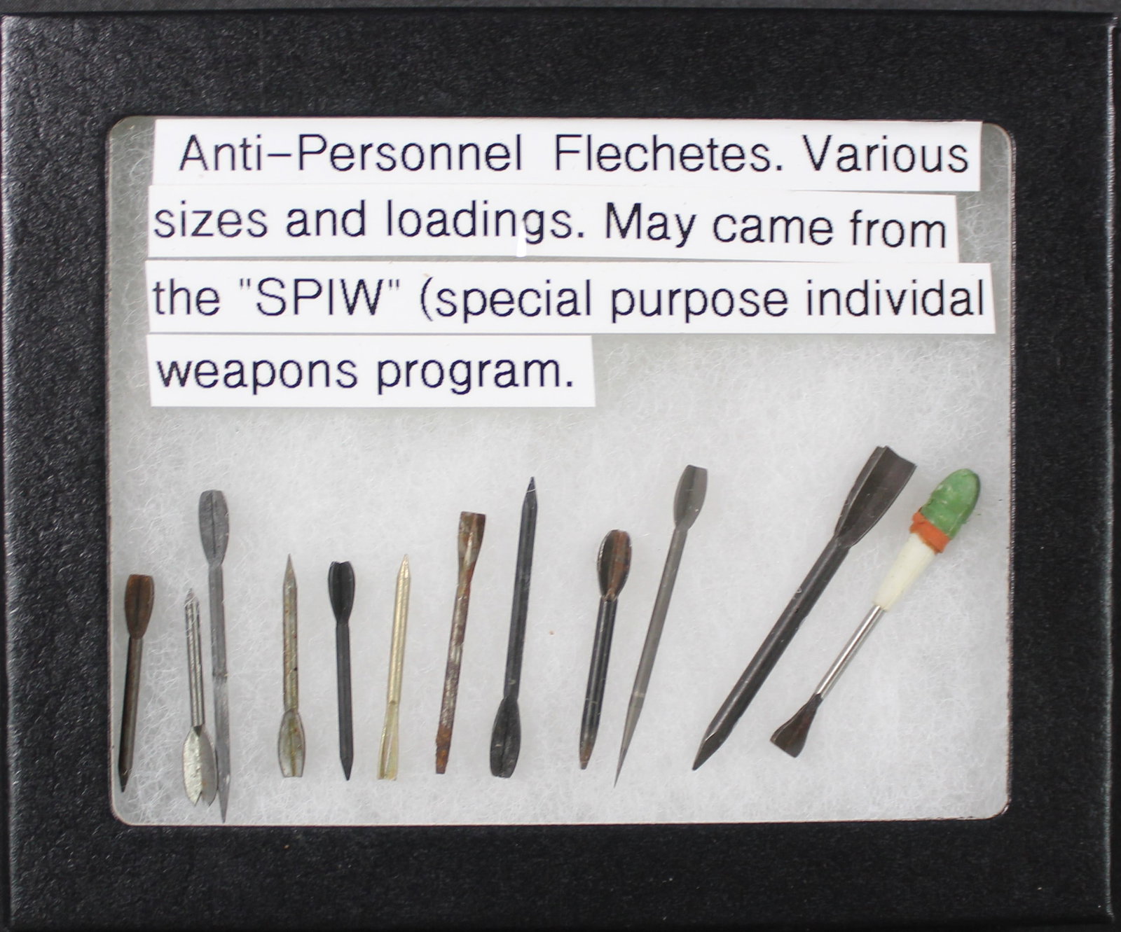 Group Lot of Vietnem War Era SPIW Anti-Personnel Flachettes (FMI): Estimated shipping parcel size (LxWxH) 10 inches x 6 inches x 4 inches. Please note, shipping estimates are provided for LiveShipping calculations only and may vary based on weight and location. The