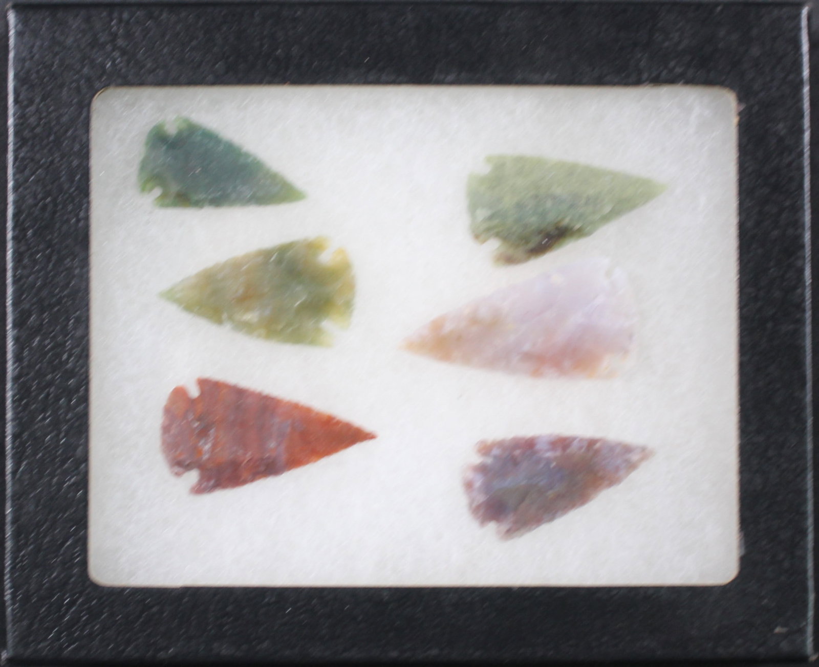Gorup Lot of Six Arrow Heads in a Riker Box (FMI): Estimated shipping parcel size (LxWxH) 10 inches x 6 inches x 4 inches. Please note, shipping estimates are provided for LiveShipping calculations only and may vary based on weight and location. The