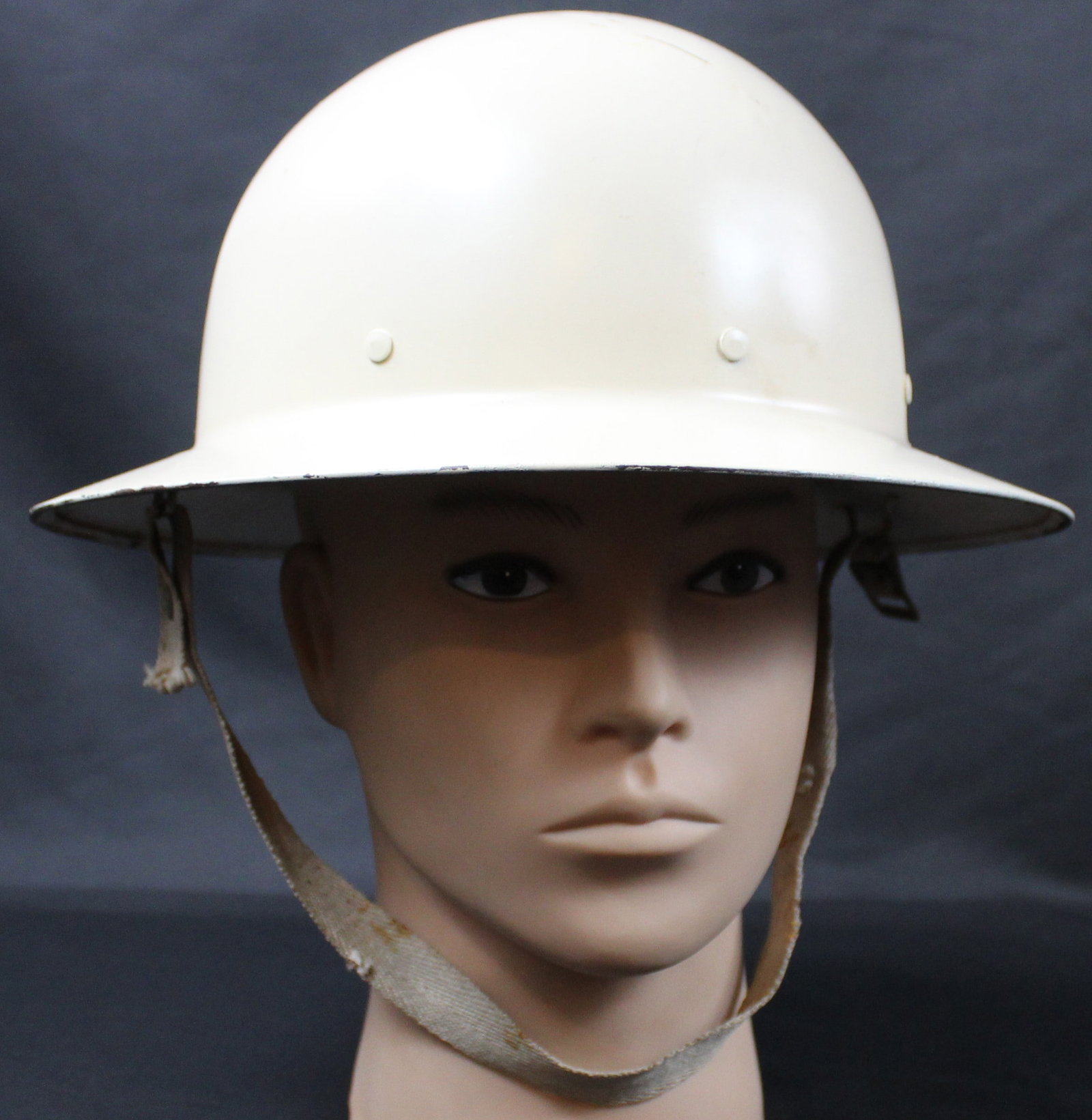Vintage WWII Civil Defense/ Air Raid Defense Helmet with Liner (PMC): Estimated shipping parcel size (LxWxH) 16 inches x 12 inches x 12 inches. Please note, shipping estimates are provided for LiveShipping calculations only and may vary based on weight and location.