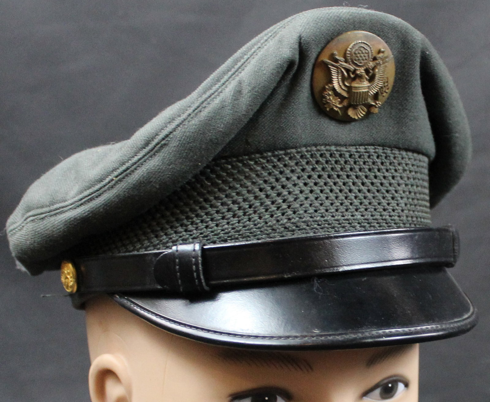 Early Vietnam War Era US Army "Crusher Cap" Visor Cover (MBH) (1 of 10)