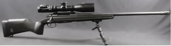 Steyr CLII .338 Lapua Bolt Action Rifle with Swarovski Optic, Bipod and Pelican Case FFL Req'd (CDA): A Steyr manufactured model CLII bolt action rifle chambered in .338 Lapua Magnum in very good overall condition. The bore is in very good condition showing minimal use. It is bright, shiny, and well d