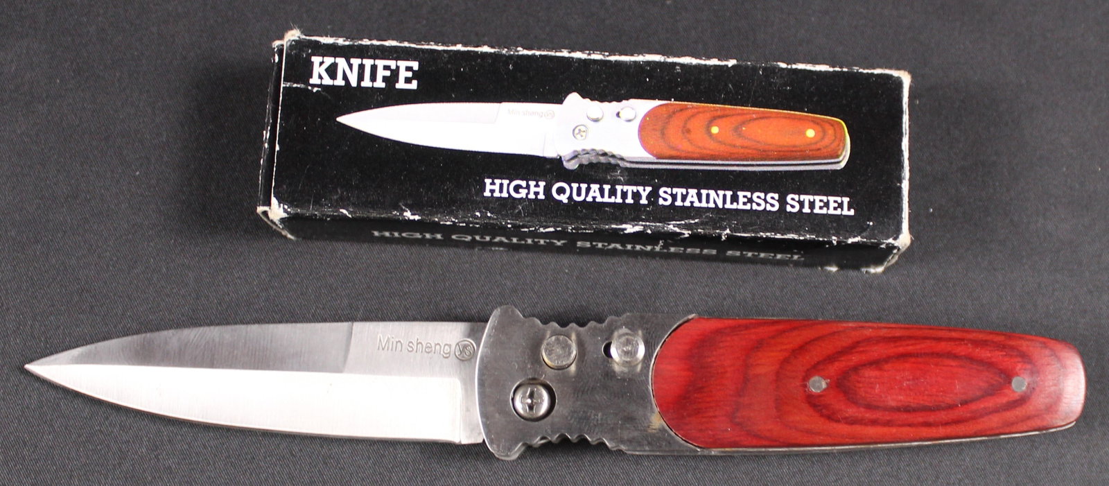 New Old Stock "High Quality" Spring Assisted Folding Blade Stainless Steel Knife (GCW): Estimated shipping parcel size (LxWxH) 6 inches x 6 inches x 6 inches. Please note, shipping estimates are provided for LiveShipping calculations only and may vary based on weight and location. The