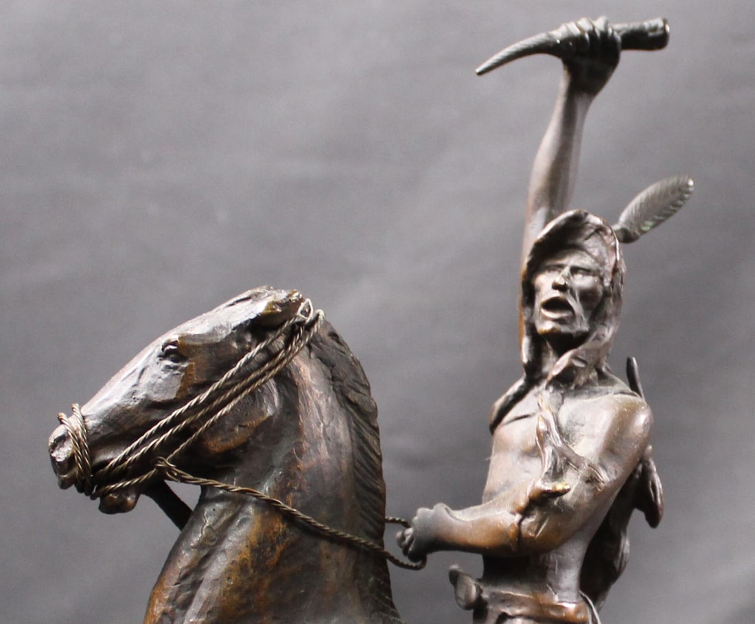 Bronze Frederic Remington Statue "The Scalp" (KFC) - 2
