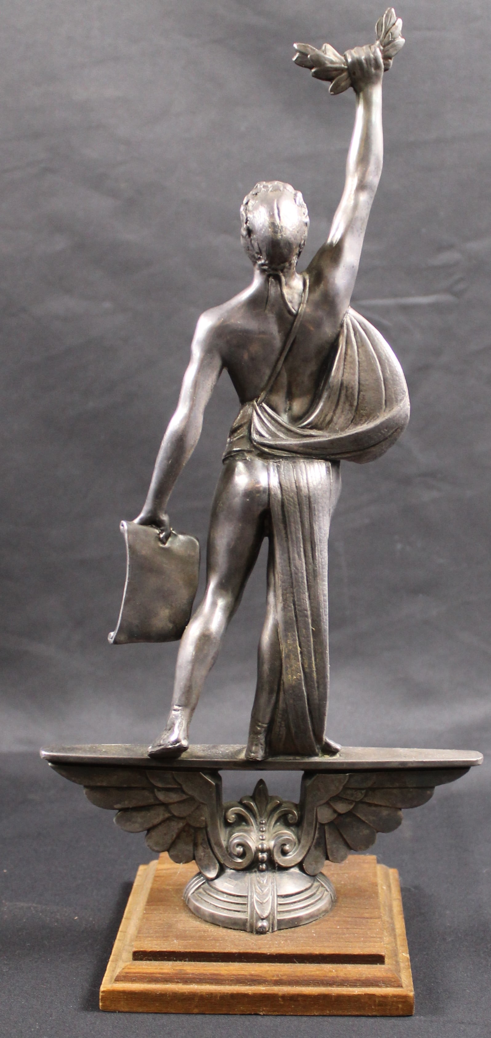 Vintage mid-1900s Sports Trophy on Wooden Base (GCW) - 4