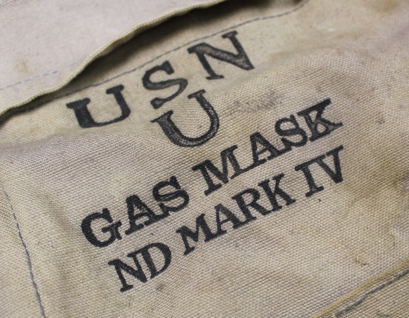 c.WWII USN Gas Mask Mark IV Canvas Transport Case (PMC) - 2