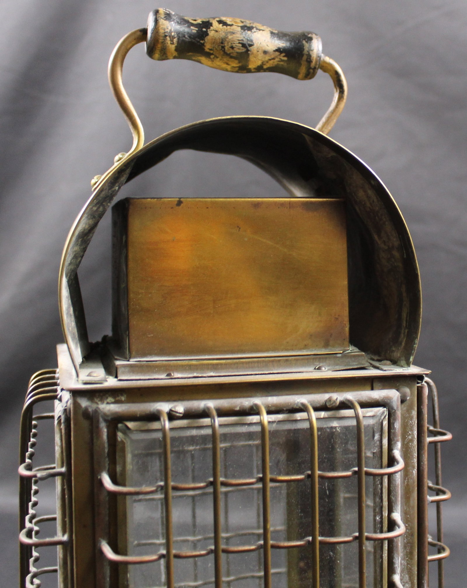 Vintage Early 1900s Brass Oil Watch Lantern (MME) - 6