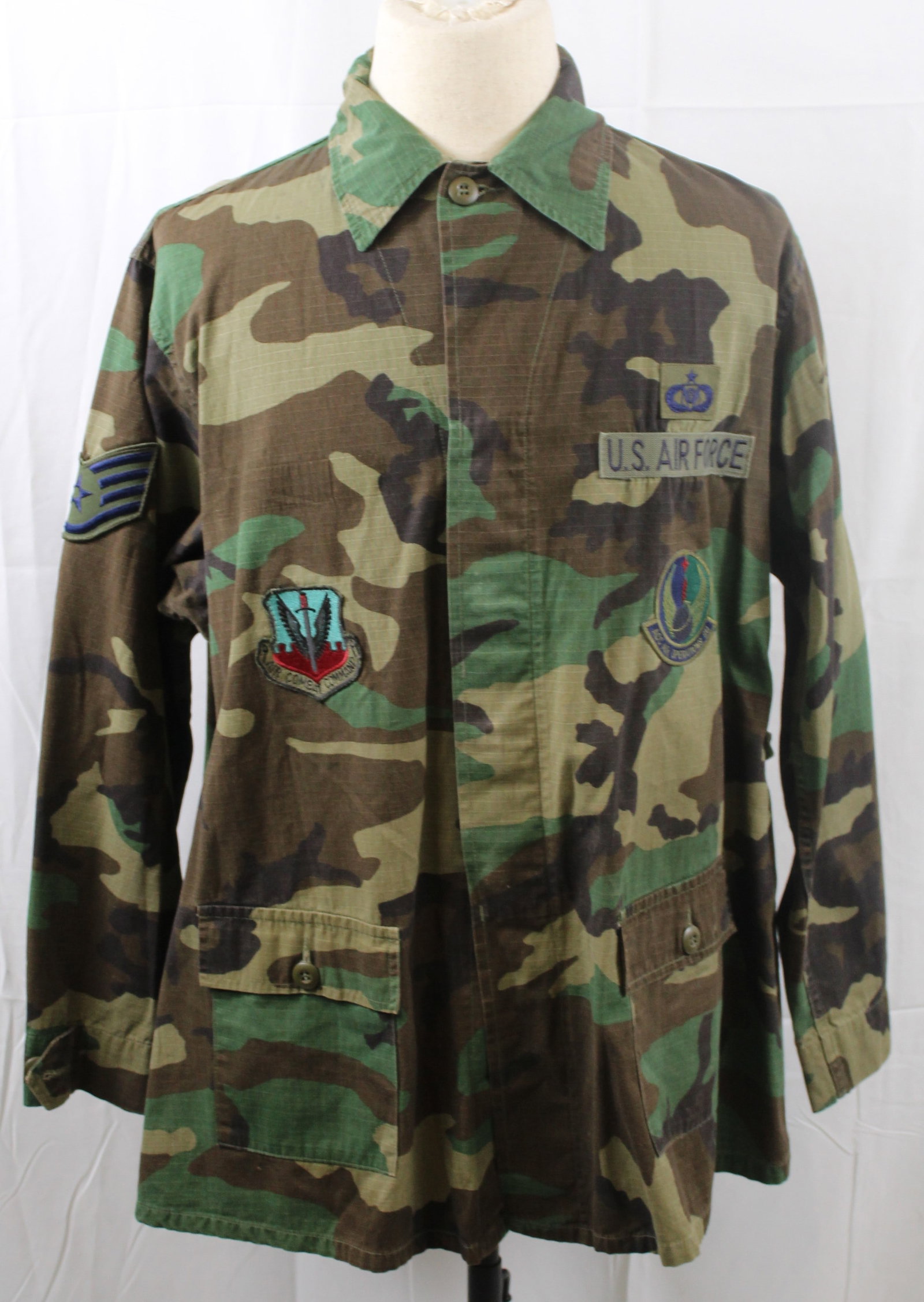 US Air Force Woodland Pattern Blouse with Patches (JBB) (1 of 4)