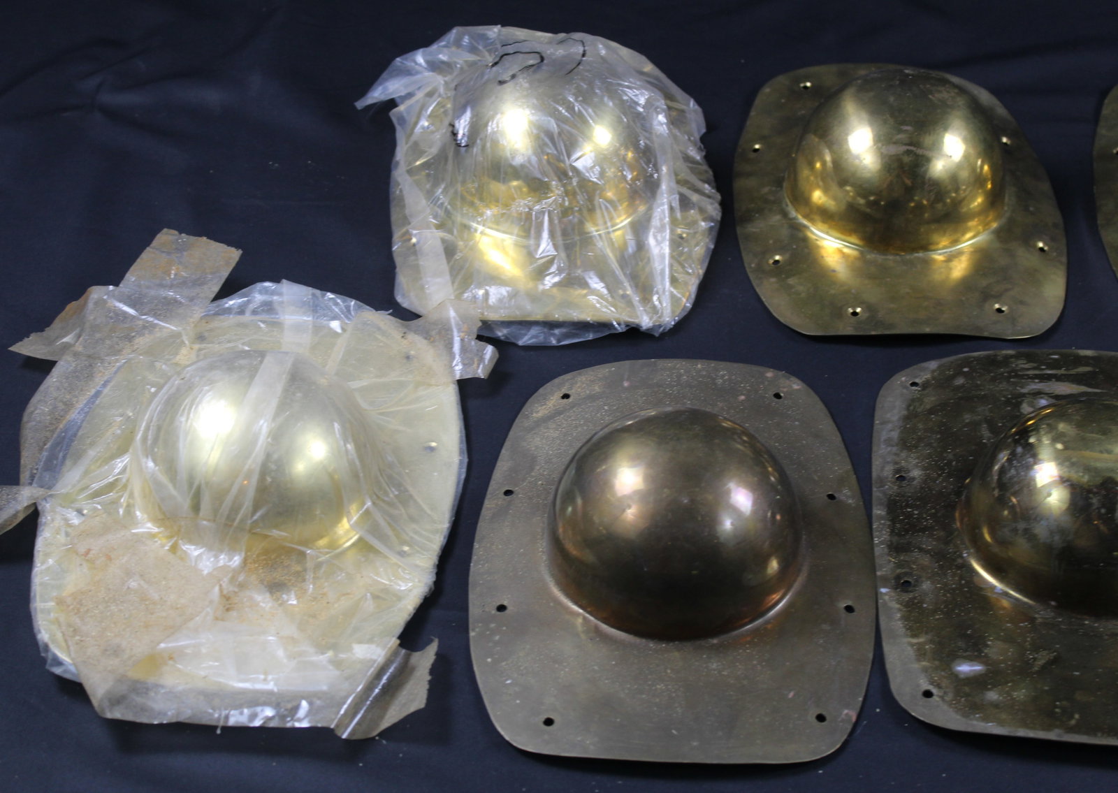 Nine Brass Roman Shield Bosses (PMC) - 2