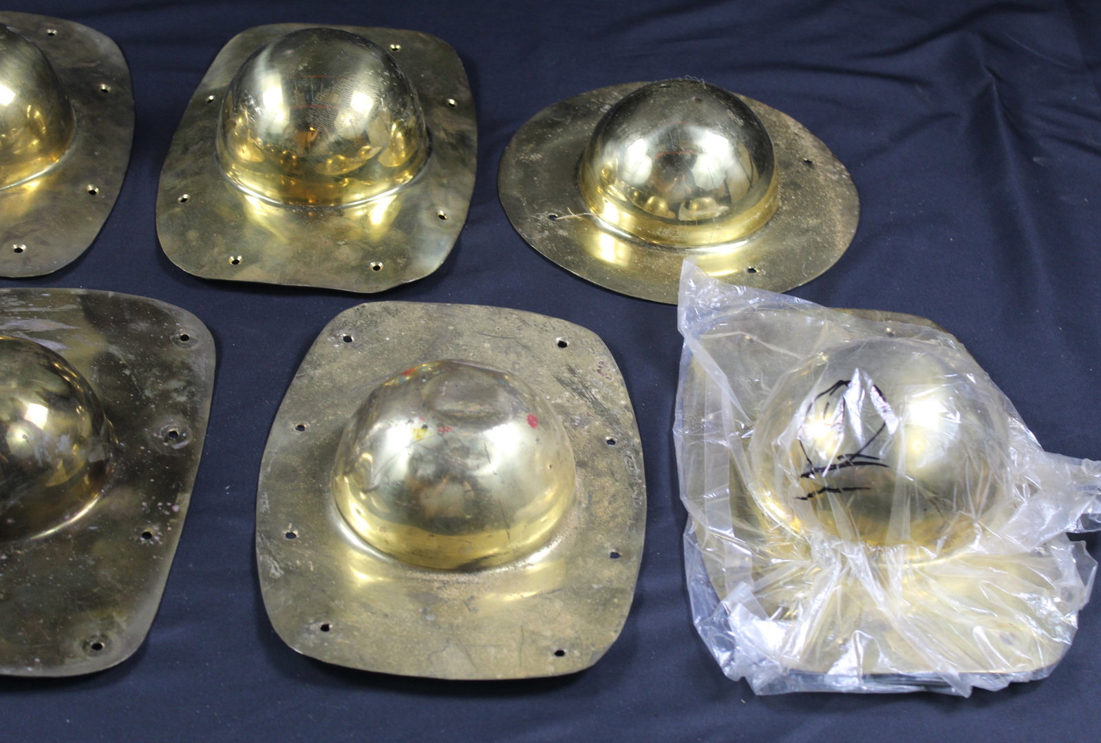Nine Brass Roman Shield Bosses (PMC) - 3