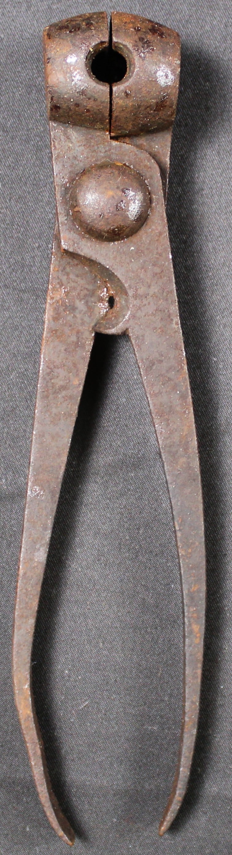 Vintage Die Cast Bullet Mould (FMI): This unknown caliber bullet mould is in a fair and usable condition once cleaned up. It is suspected this piece is civil war era and ball size around .50 cal. Bidders are welcome to preview items in