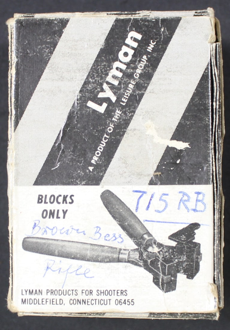 Lyman 715 Die Cast Bullet Mould (FMI): The Lyman 715 is a single-cavity steel bullet mold that casts a .715-inch diameter lead round ball. It is primarily used by black powder shooters for .72 or .75 caliber muzzleloading firearms, as