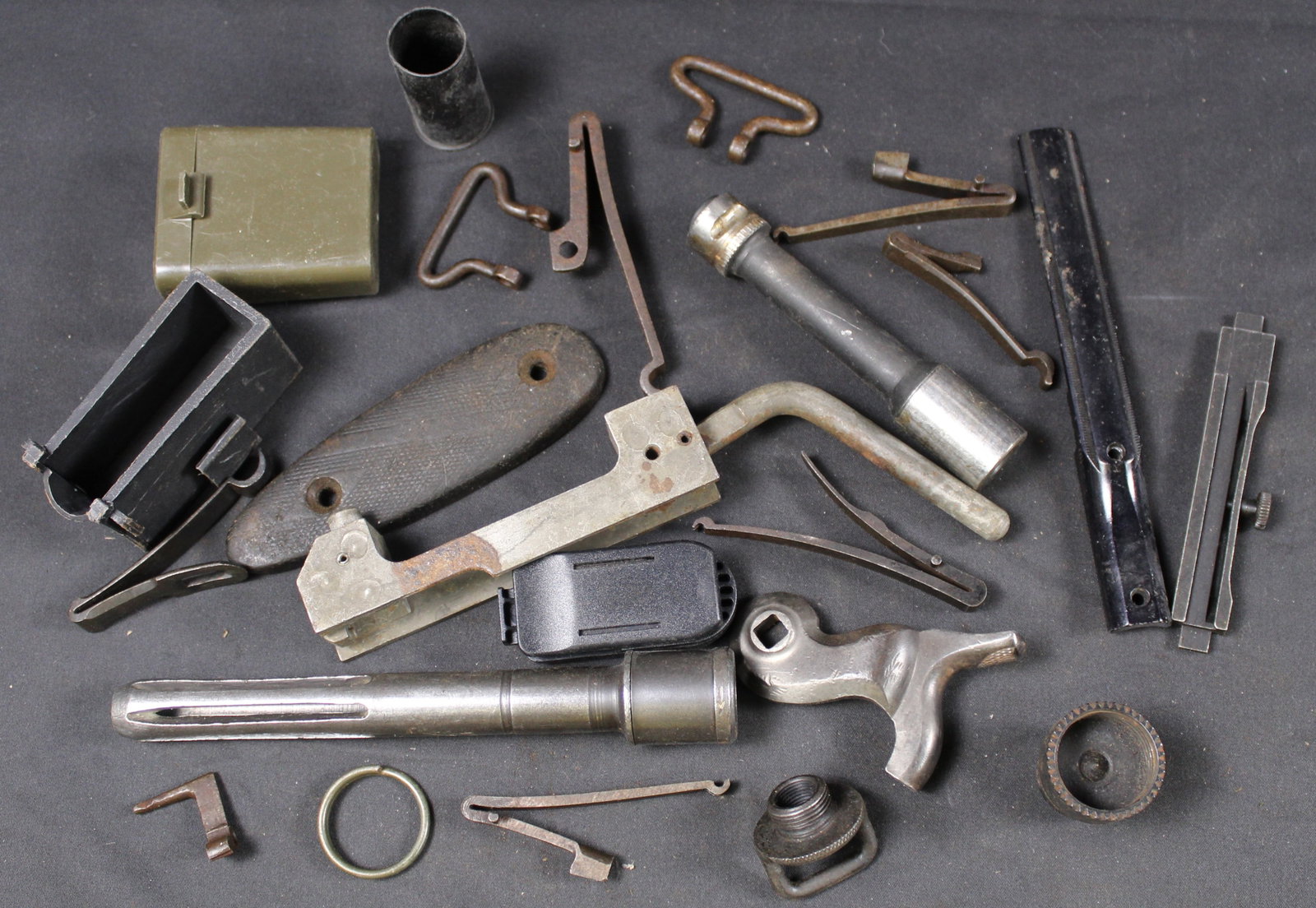 Group Lot: Firearms Parts Lot (FMI): Description coming soon Bidders are welcome to preview items in person during our normal operating hours Tuesday through Saturday 11am-6pm. Estimated shipping parcel size (LxWxH) 10 inches x 8 inches