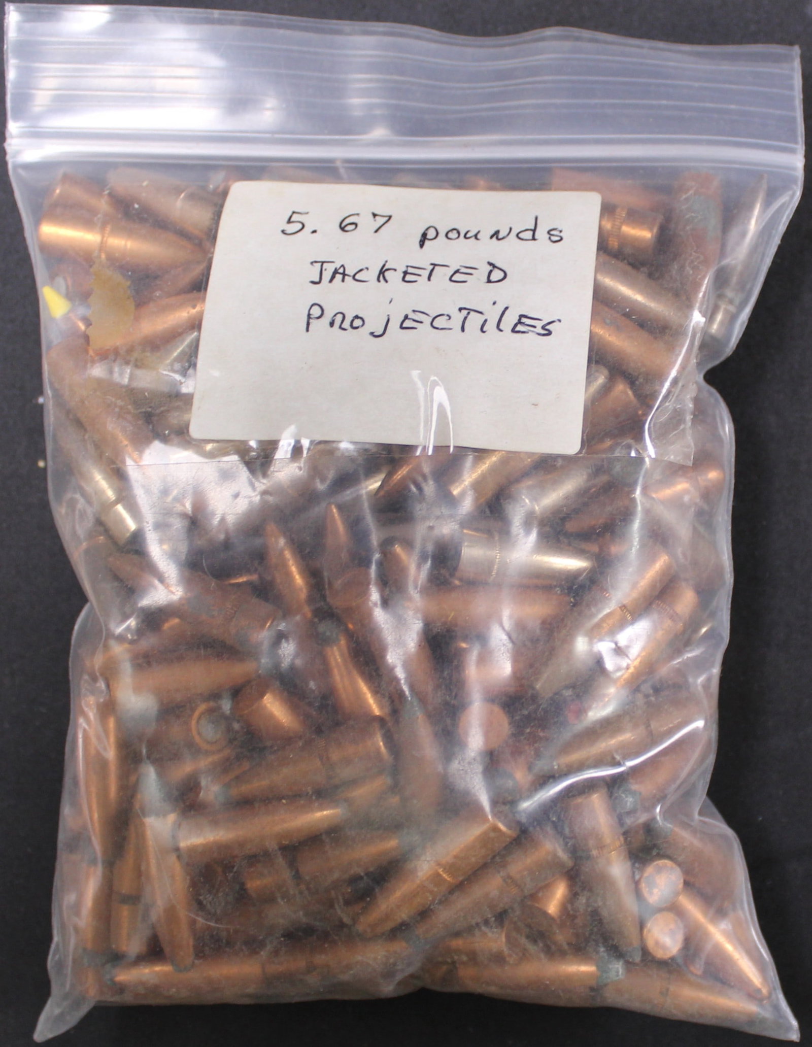 Approximately 5.67lbs of Jacketed Projectiles for Reloading (FMI): Description coming soon Bidders are welcome to preview items in person during our normal operating hours Tuesday through Saturday 11am-6pm. Estimated shipping parcel size (LxWxH) 10 inches x 6 inches