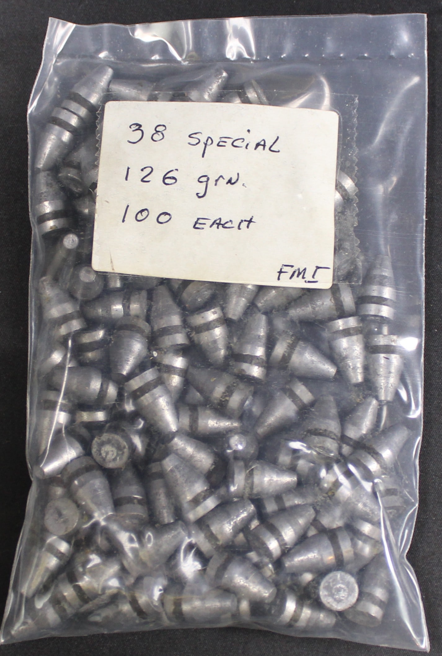 Approximately 100 .38 SPL 126gr Bullets for Reloading (FMI: Description coming soon Bidders are welcome to preview items in person during our normal operating hours Tuesday through Saturday 11am-6pm. Estimated shipping parcel size (LxWxH) 10 inches x 6 inches