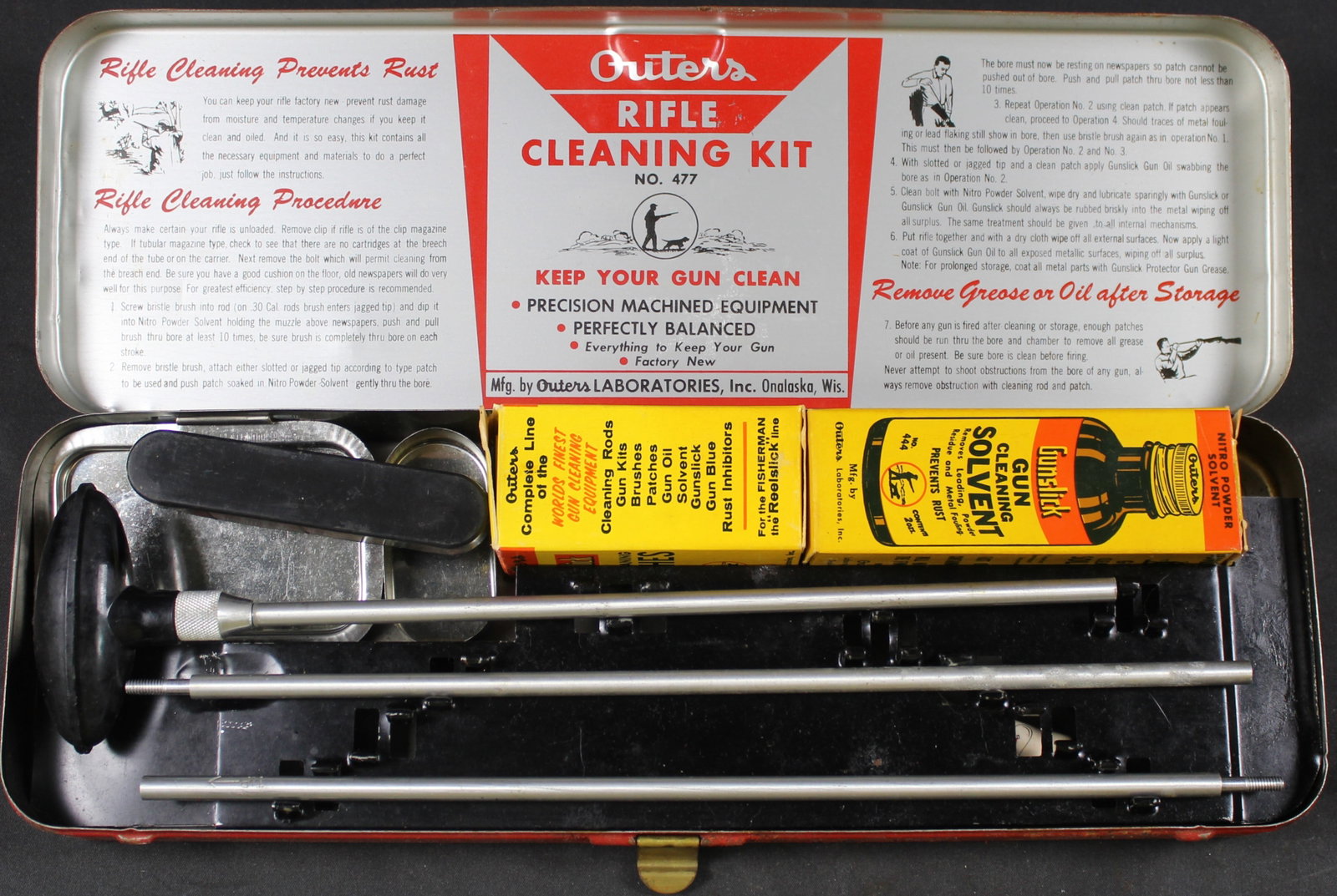 Vintage .30 Caliber Guters Gunslick Rifle Cleaning Kit (FMI): Description coming soon Bidders are welcome to preview items in person during our normal operating hours Tuesday through Saturday 11am-6pm. Estimated shipping parcel size (LxWxH) 10 inches x 10