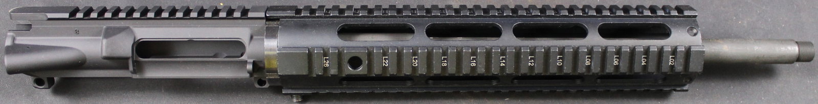 Group Lot: AR-15 Upper Receiver, Quad Rail Foregrip and 1:8 Twist Barrel in .300 Blackout (GOTB): Description coming soon Bidders are welcome to preview items in person during our normal operating hours Tuesday through Saturday 11am-6pm. Estimated shipping parcel size (LxWxH) 24 inches x 4 inches