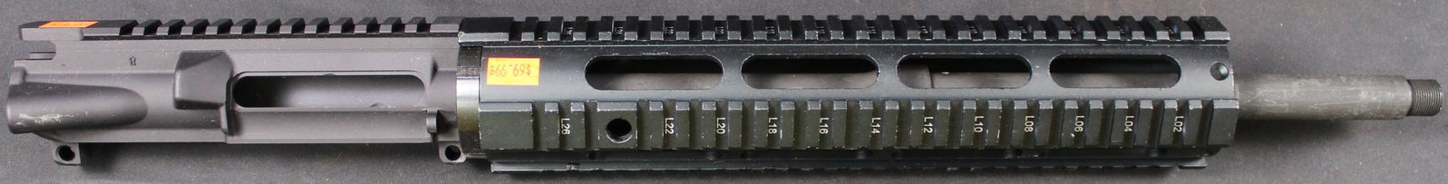 Group Lot: AR-15 Upper Receiver, Quad Rail Foregrip and 1:7 Twist Barrel in .300 Blackout (GOTB): Description coming soon Bidders are welcome to preview items in person during our normal operating hours Tuesday through Saturday 11am-6pm. Estimated shipping parcel size (LxWxH) 24 inches x 4 inches