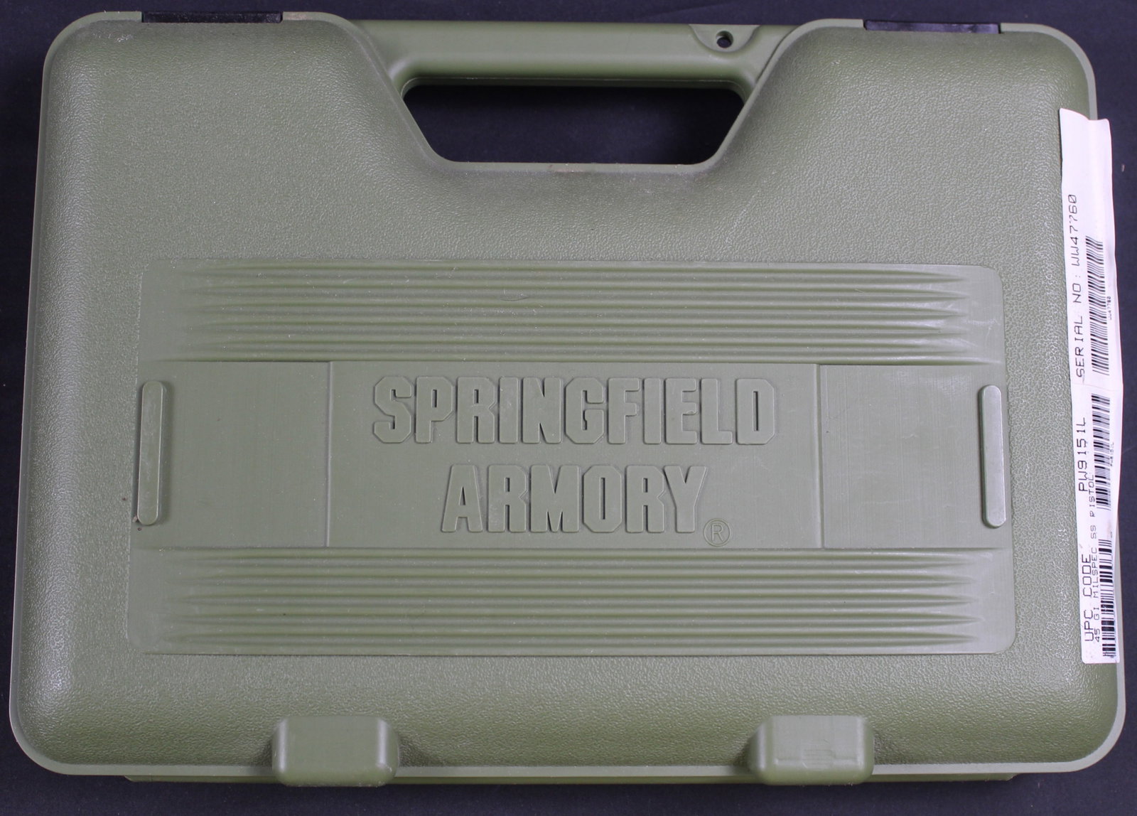 Factory Springfield Case (HRR): Description coming soon Bidders are welcome to preview items in person during our normal operating hours Tuesday through Saturday 11am-6pm. Estimated shipping parcel size (LxWxH) 12 inches x 8 inches