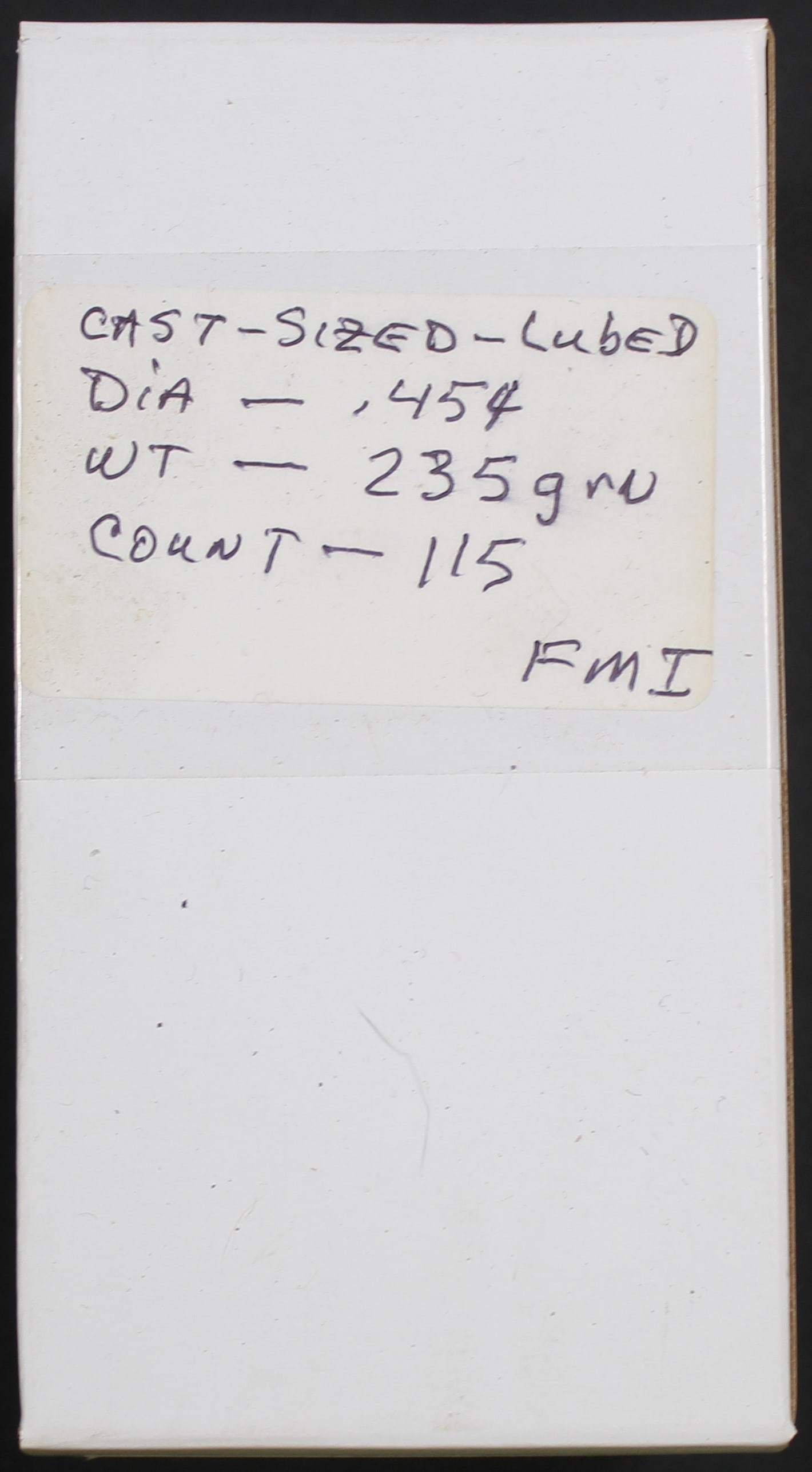 Approximately 115 235gr .454" Cast/Sized and Lubed Bullets for Reloading (FMI) - 2